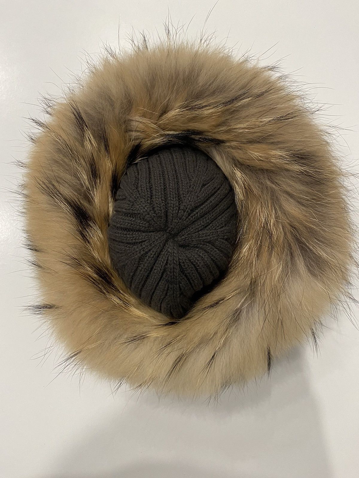 Prada PRADA Milano Wool Knit Hat with Raccoon Fur Size ONE SIZE - 7 Thumbnail
