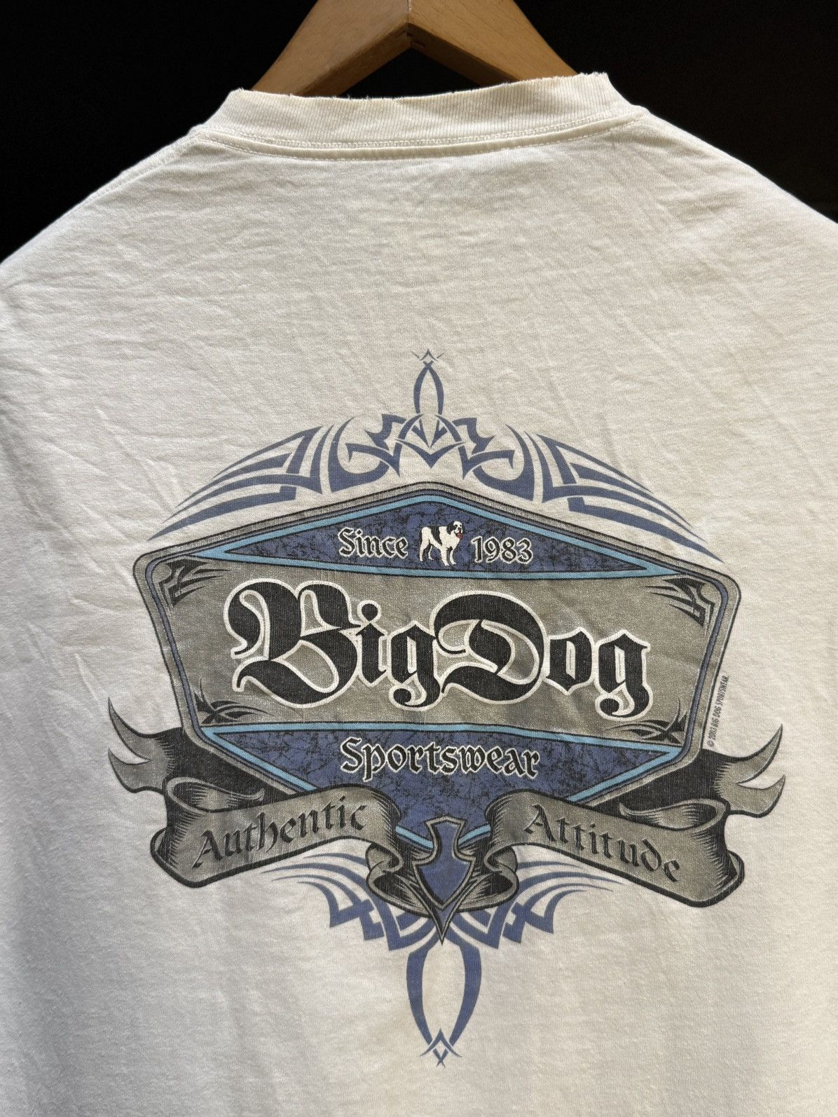 Big Dogs Vintage Big Dog Sportwear Authentic Attitude Faded Tee Size US M / EU 48-50 / 2 - 2 Thumbnail