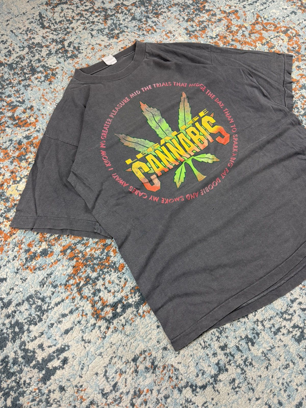 Vintage Vintage 90s Legalize Cannabis weed marihuana graphic tee Size US XL / EU 56 / 4 - 3 Thumbnail