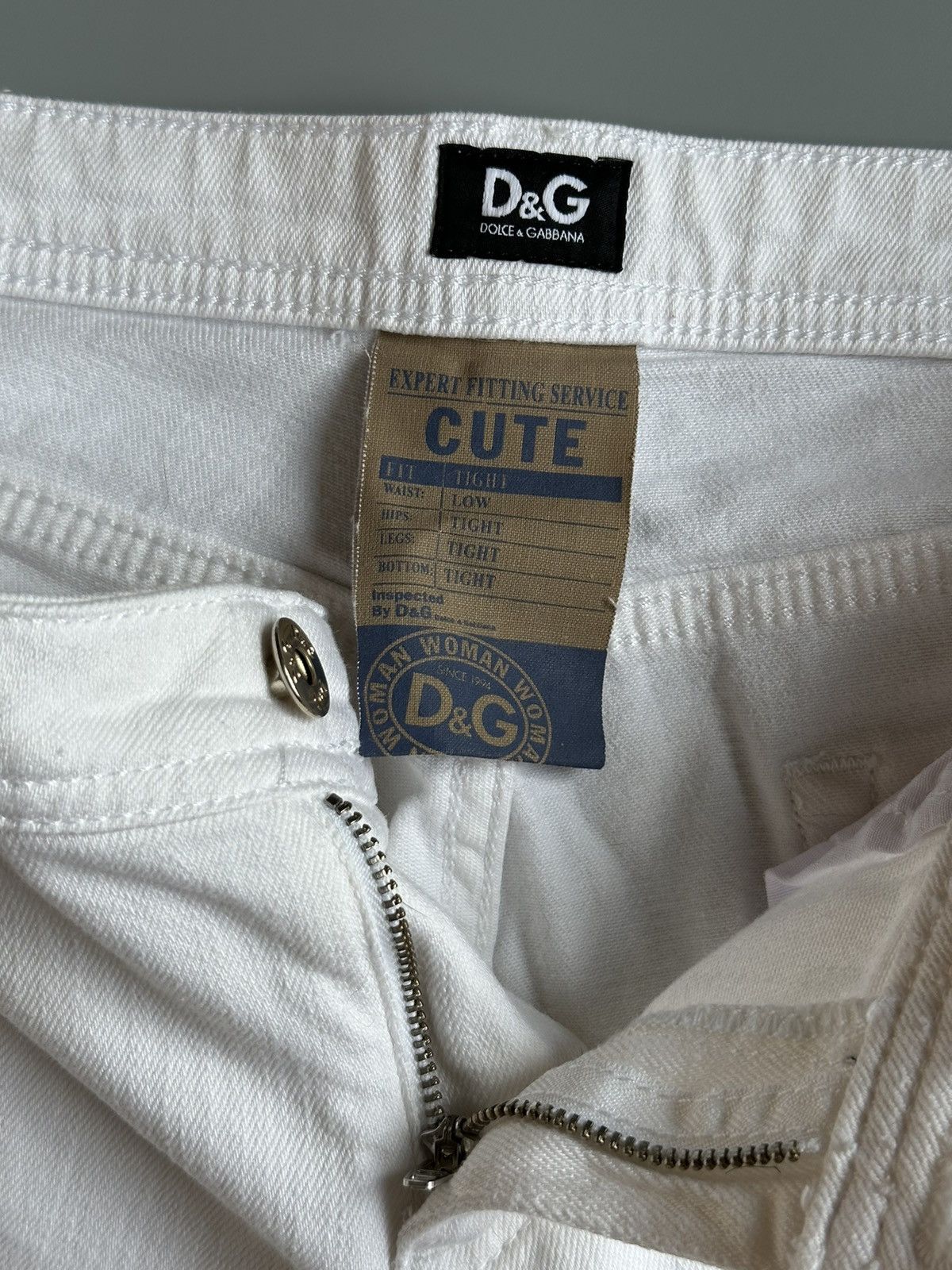 Dolce & Gabbana Vintage Dolce & Gabbana Women White Tight Fit Jeans Size 29 Size 29" - 6 Thumbnail