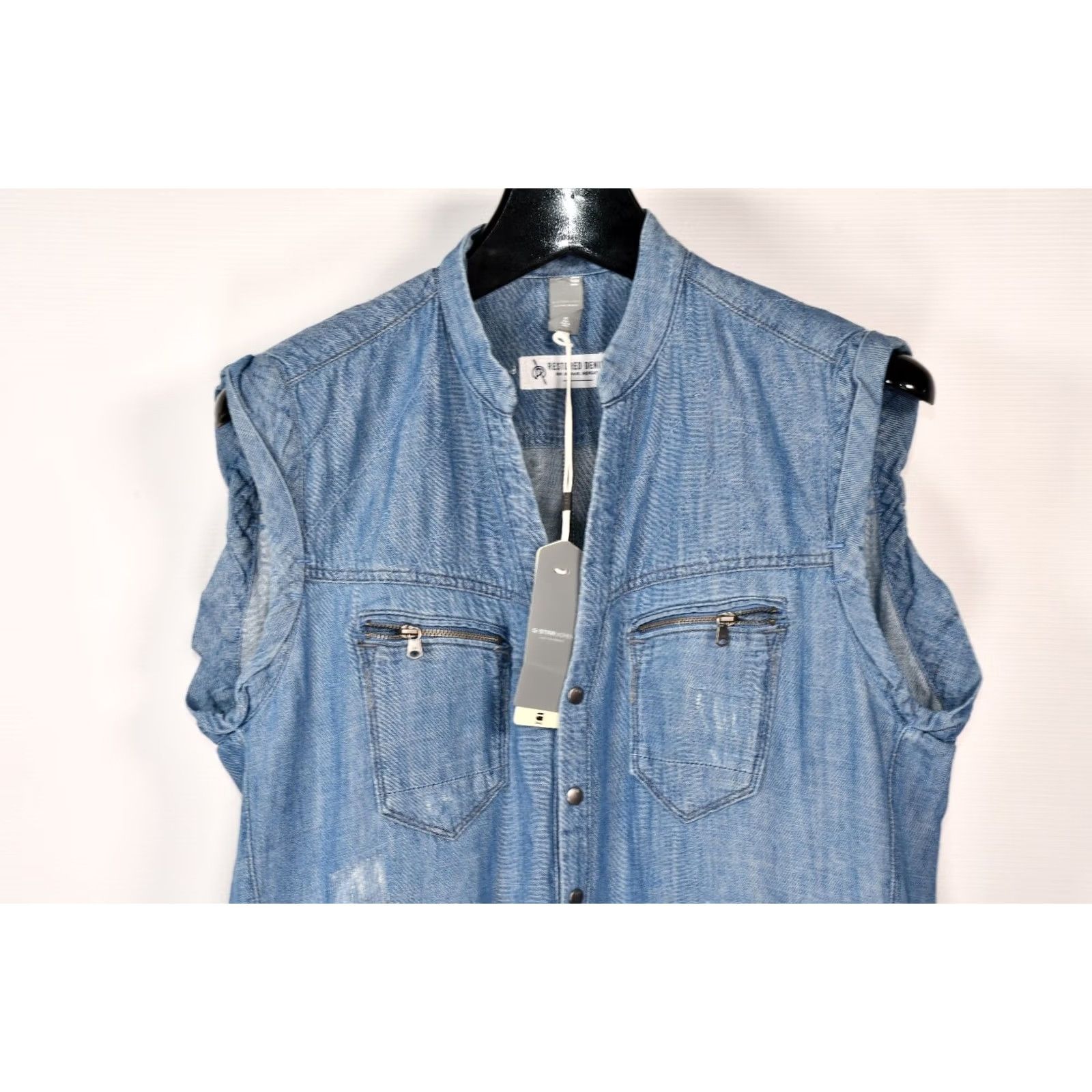 G-Star G-Star Jumpsuit Womens Sleeveless Denim 100% Cotton Blue S Vintage? No Size 28" / US 6 / IT 42 - 4 Thumbnail