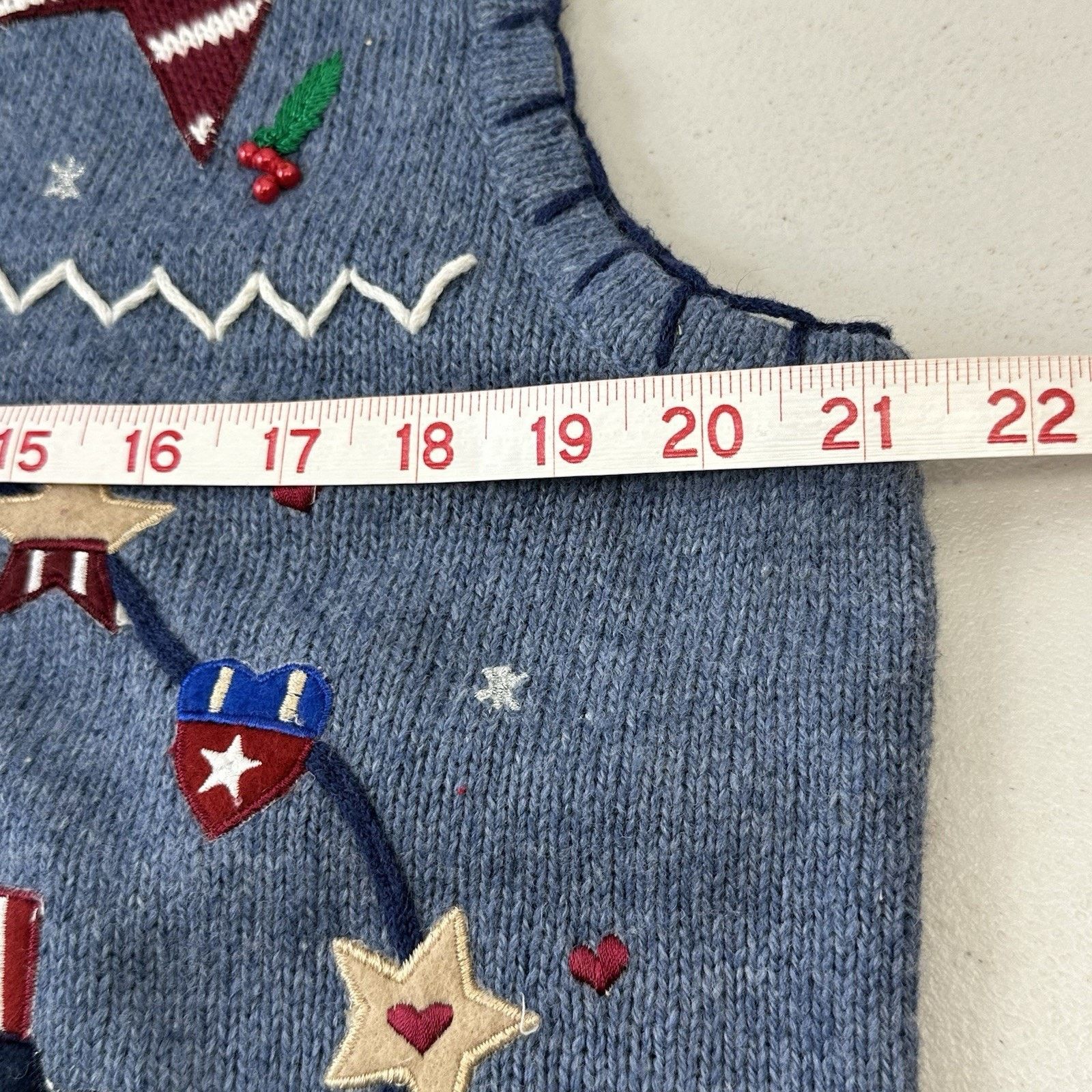 Other Segue Noel Vintage L Christmas Sweater Vest EUC Embroidered Size L / US 10 / IT 46 - 4 Thumbnail