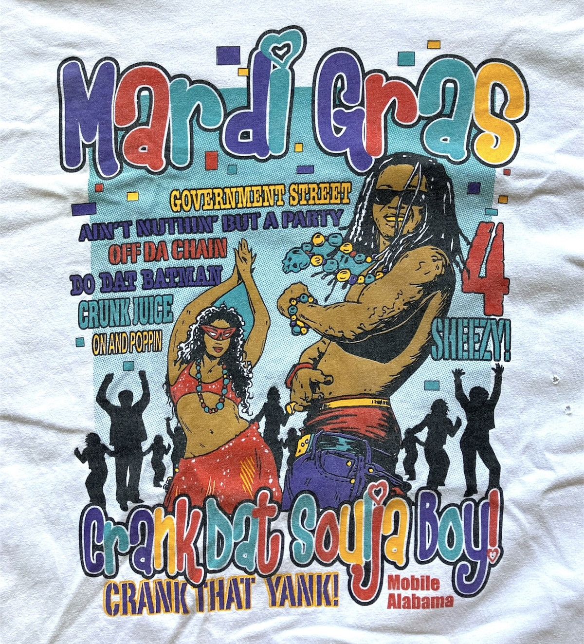 Rap Tees 2008 Mardi Gras Tee Mobile Freaknik Shirt Lil Wayne VTG Rap Size US XL / EU 56 / 4 - 5 Thumbnail