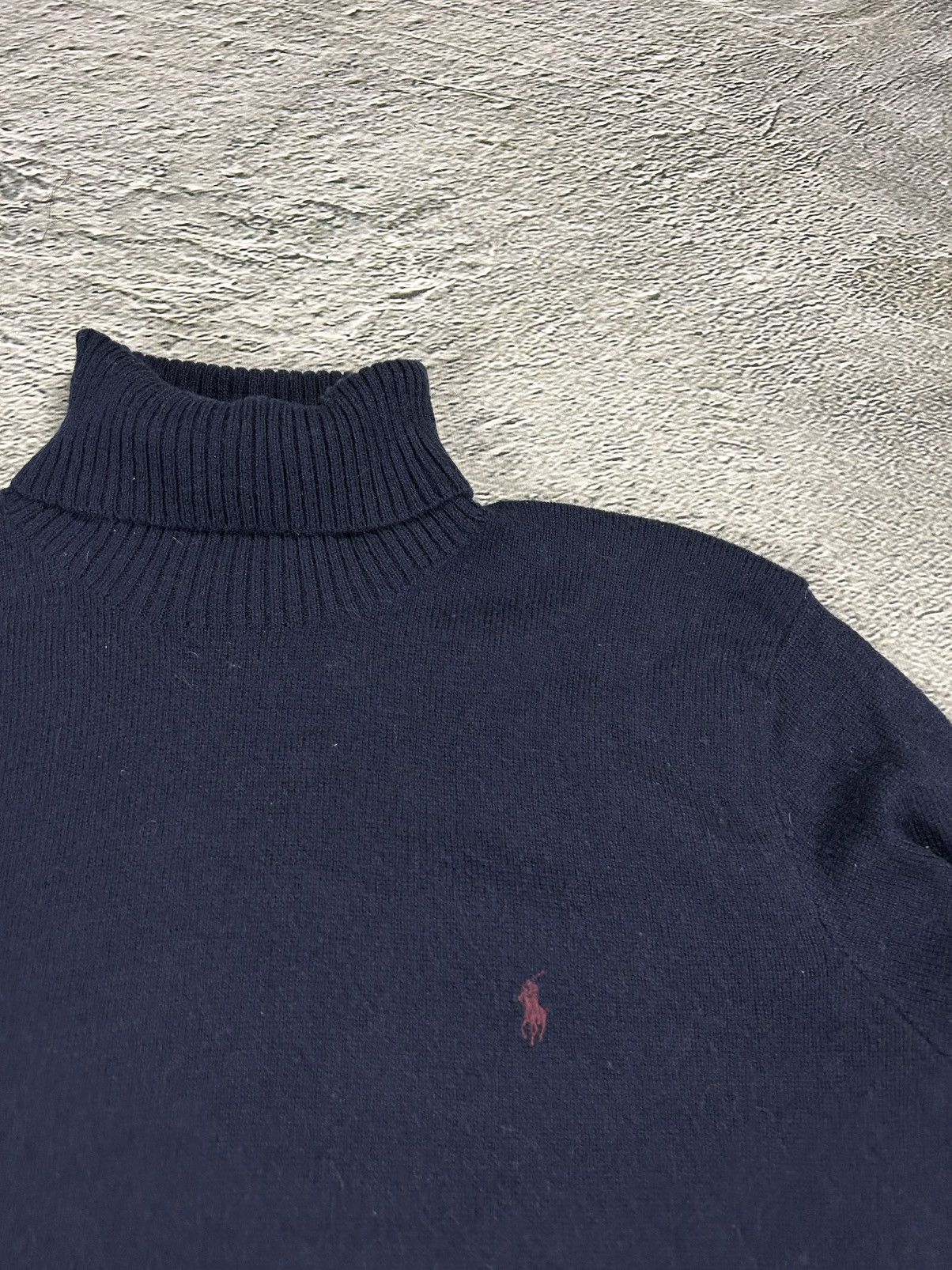 Ralph Lauren Polo Ralph Lauren vintage sweater turtleneck lambswool navy Size US XL / EU 56 / 4 - 2 Thumbnail