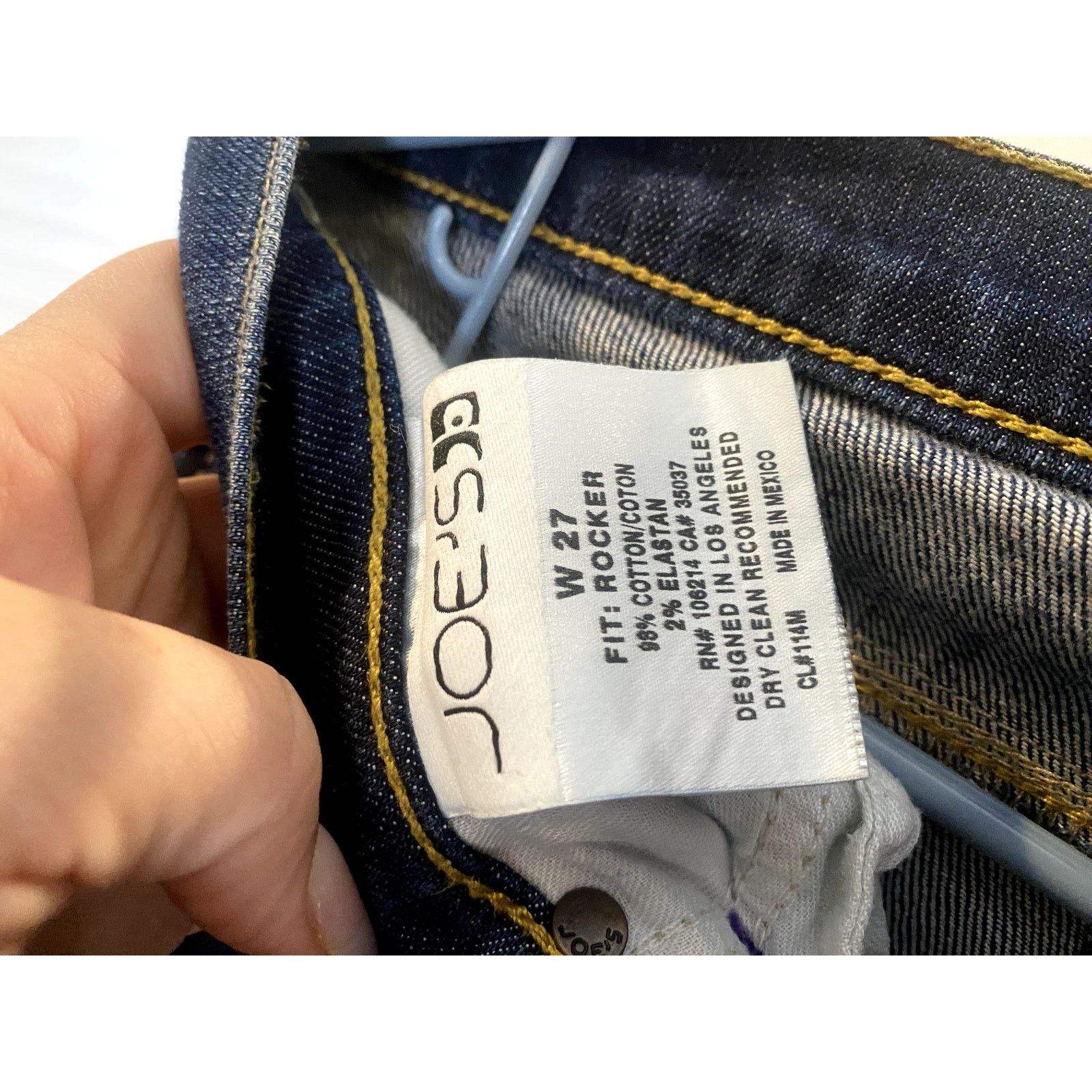 Joe's Joe's Jeans Rocker Bootcut Aniston Wash Dark Denim 27 Size 27" / US 4 / IT 40 - 3 Thumbnail