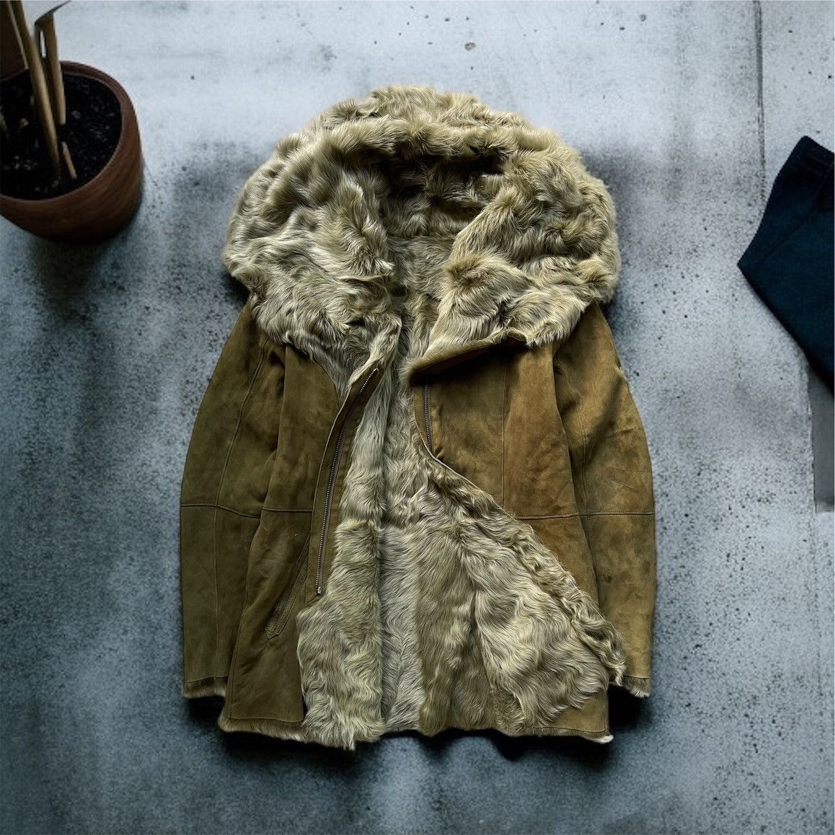 If Six Was Nine 🔥Vtg Hiroki Japan Faux Fur Lining Sherling Leather Jacket Size US M / EU 48-50 / 2 - 1 Thumbnail