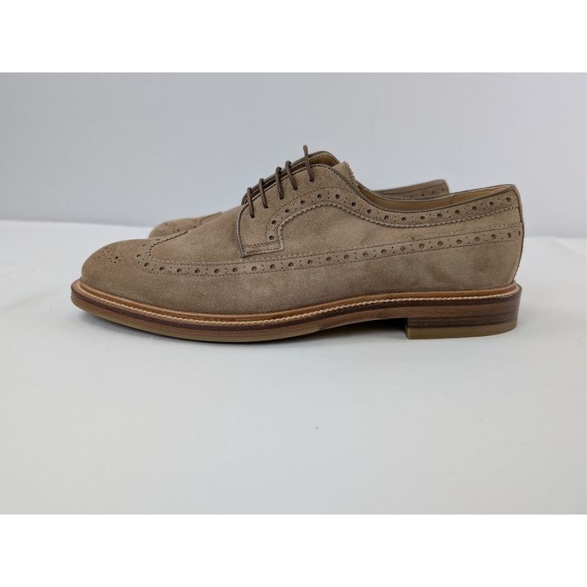 Brunello Cucinelli o1rshd1 Suede Longwing Brogue Derby Boots in Brown Size US 12 / EU 45 - 9 Thumbnail