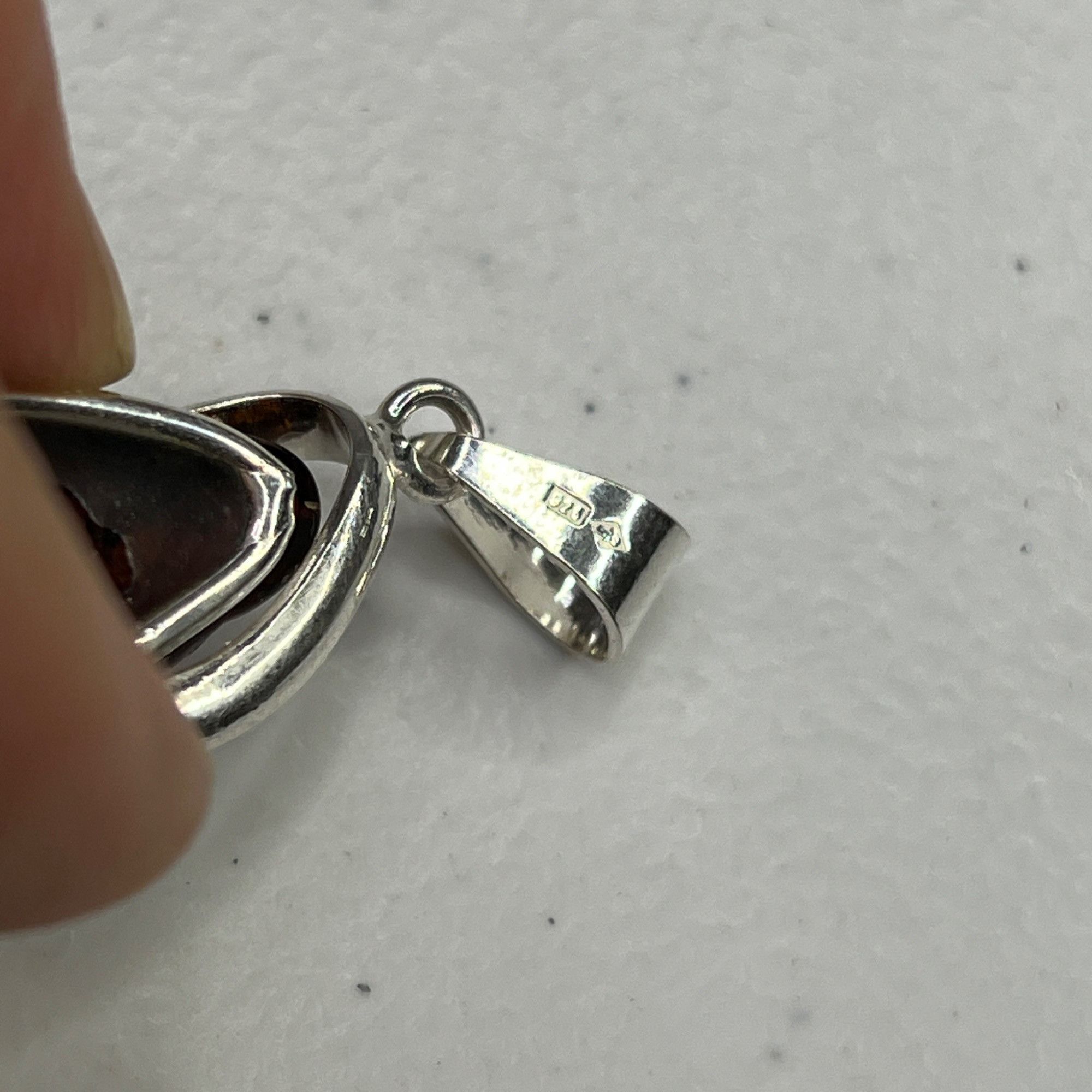 Other Amber Pendant With Sterling Silver Setting & Unique Inclusio Size ONE SIZE - 6 Thumbnail