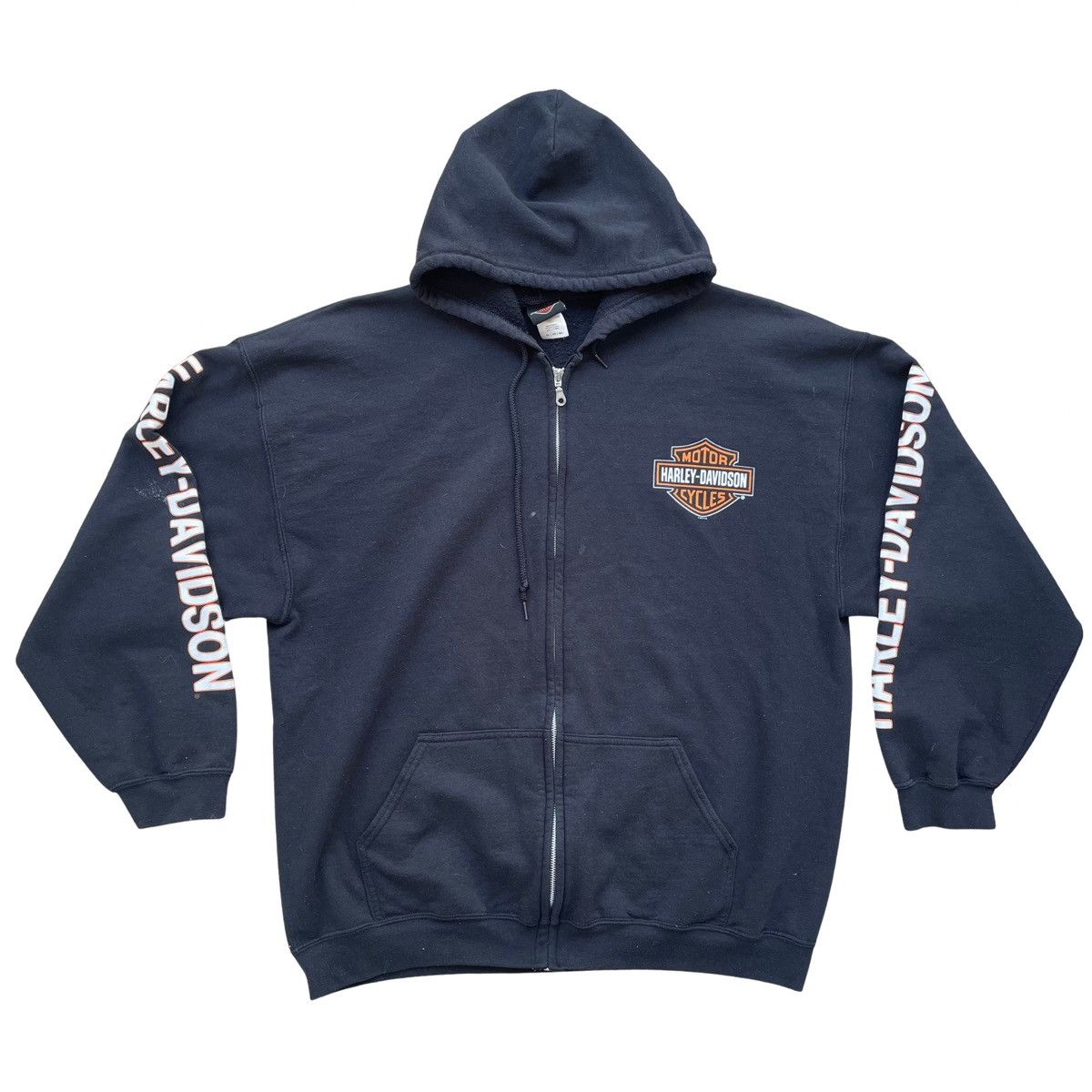 Harley Davidson Harley Davidson Motorcycle Wheelie Zip Hoodie Size XXL Size US XXL / EU 58 / 5 - 4 Thumbnail