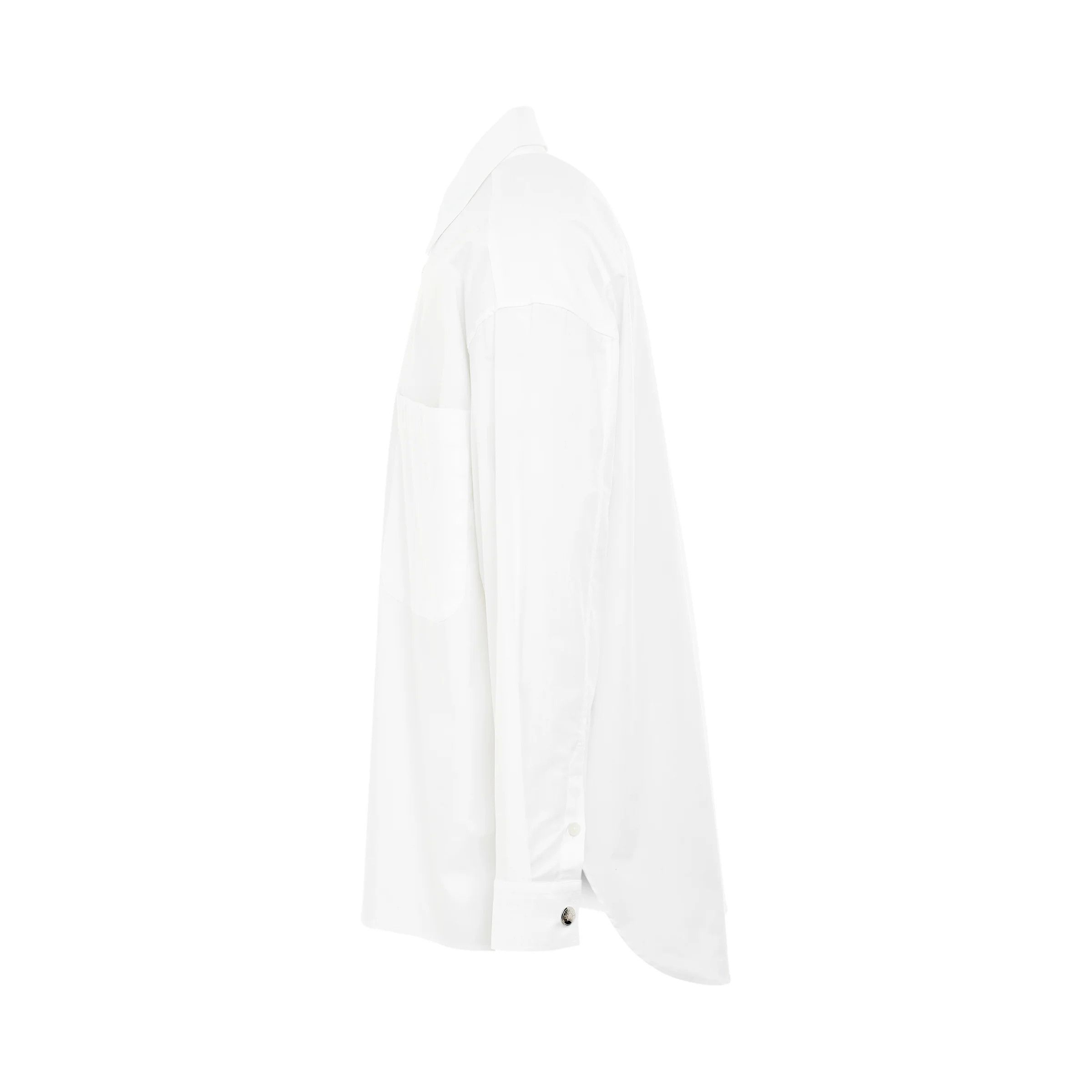 Jacquemus o1mris0824 Longue Shirt in White Size US L / EU 52-54 / 3 - 3 Thumbnail