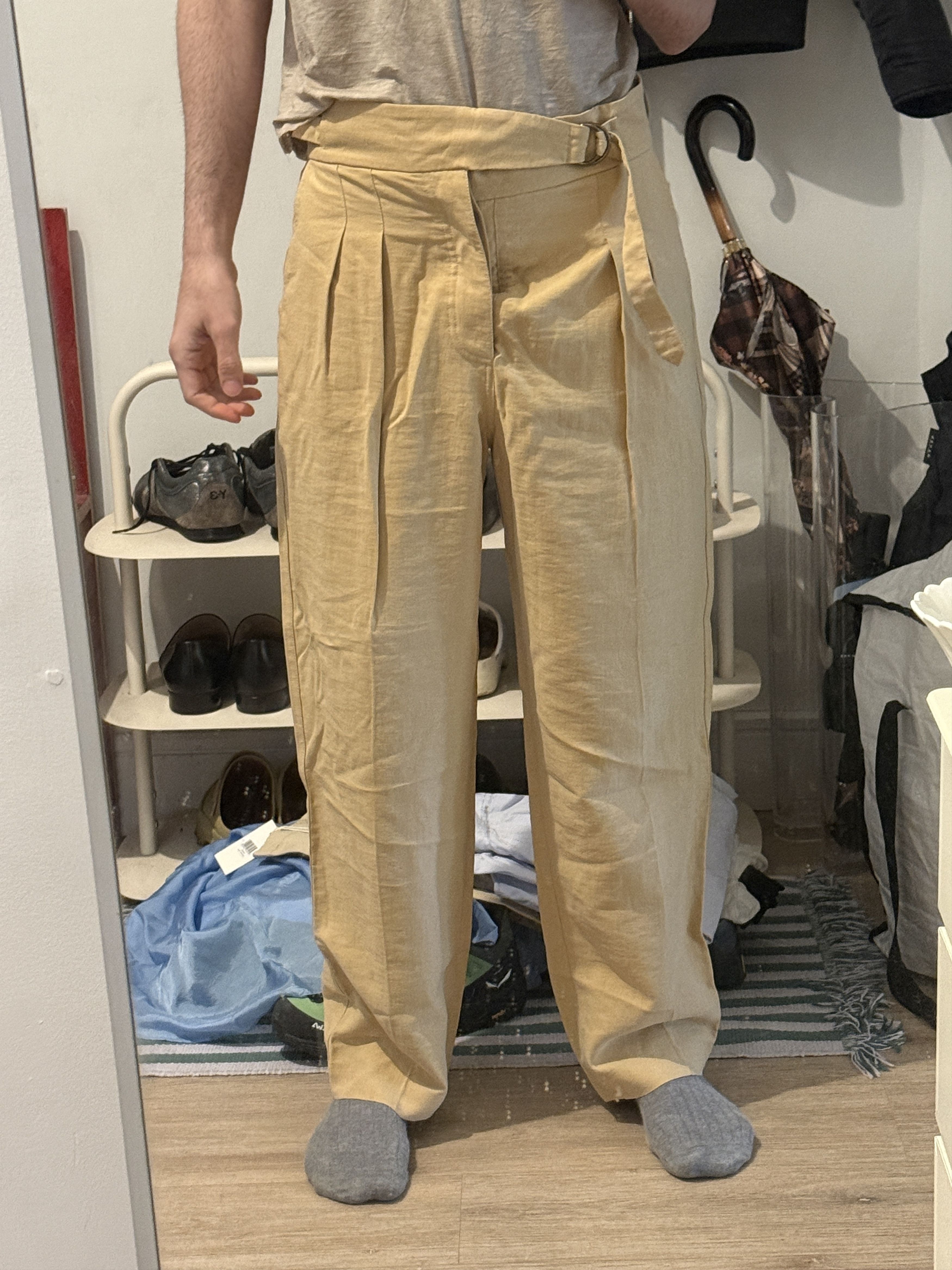 Nanushka spring/summer tan pants Size US 32 / EU 48 - 1 Thumbnail