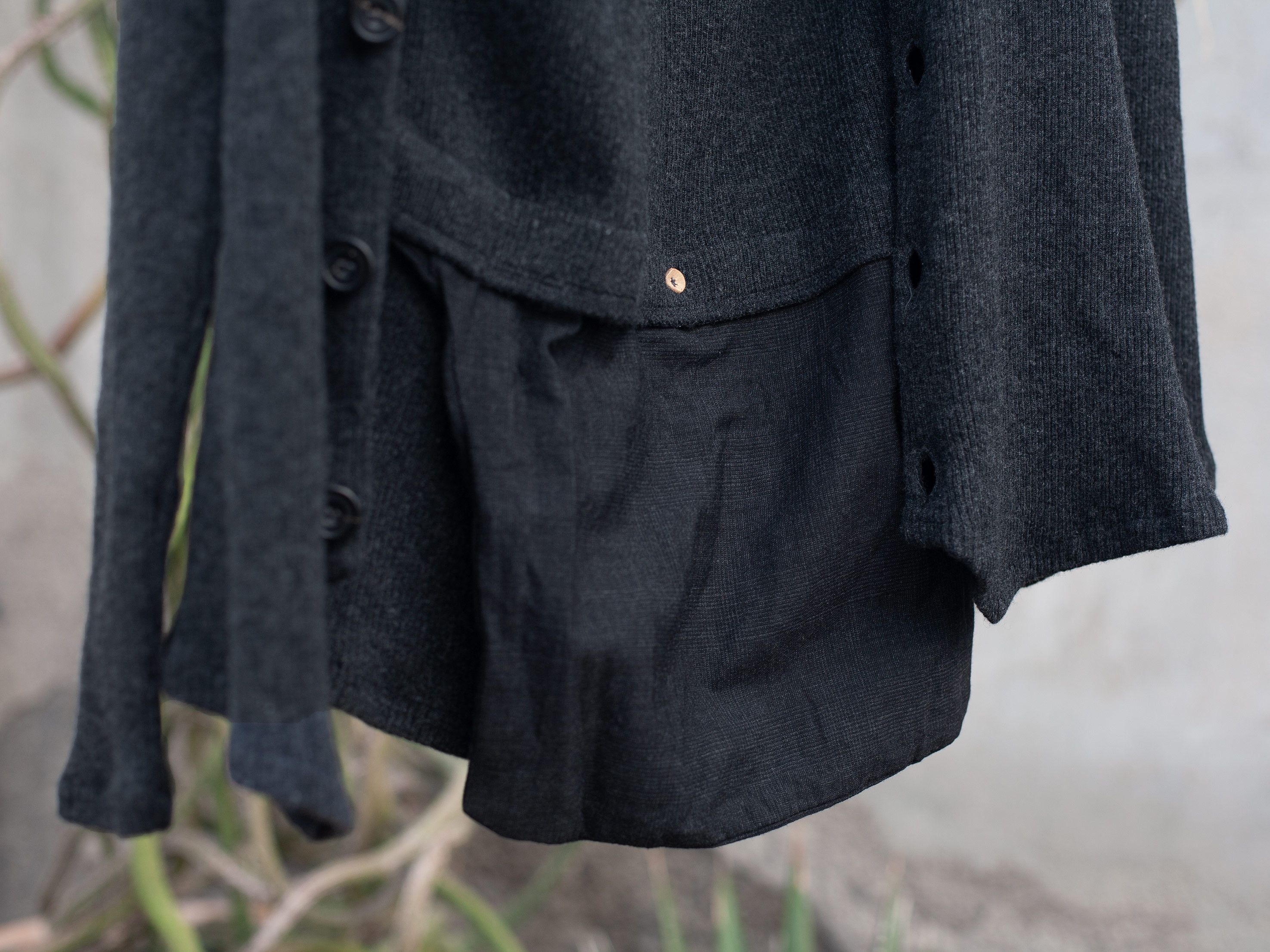 Cardigan Paul Harnden En Laine Et Lin - Poche Dos, Col, Taille S, Vert - Occasion Très Bon état