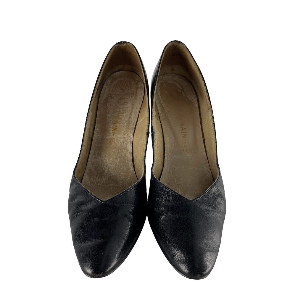 Balmain × Vintage BALMAIN Vintage Leather Pointed toe Heel black Pump 6.5 Size US 6.5 / IT 36.5 - 6 Thumbnail