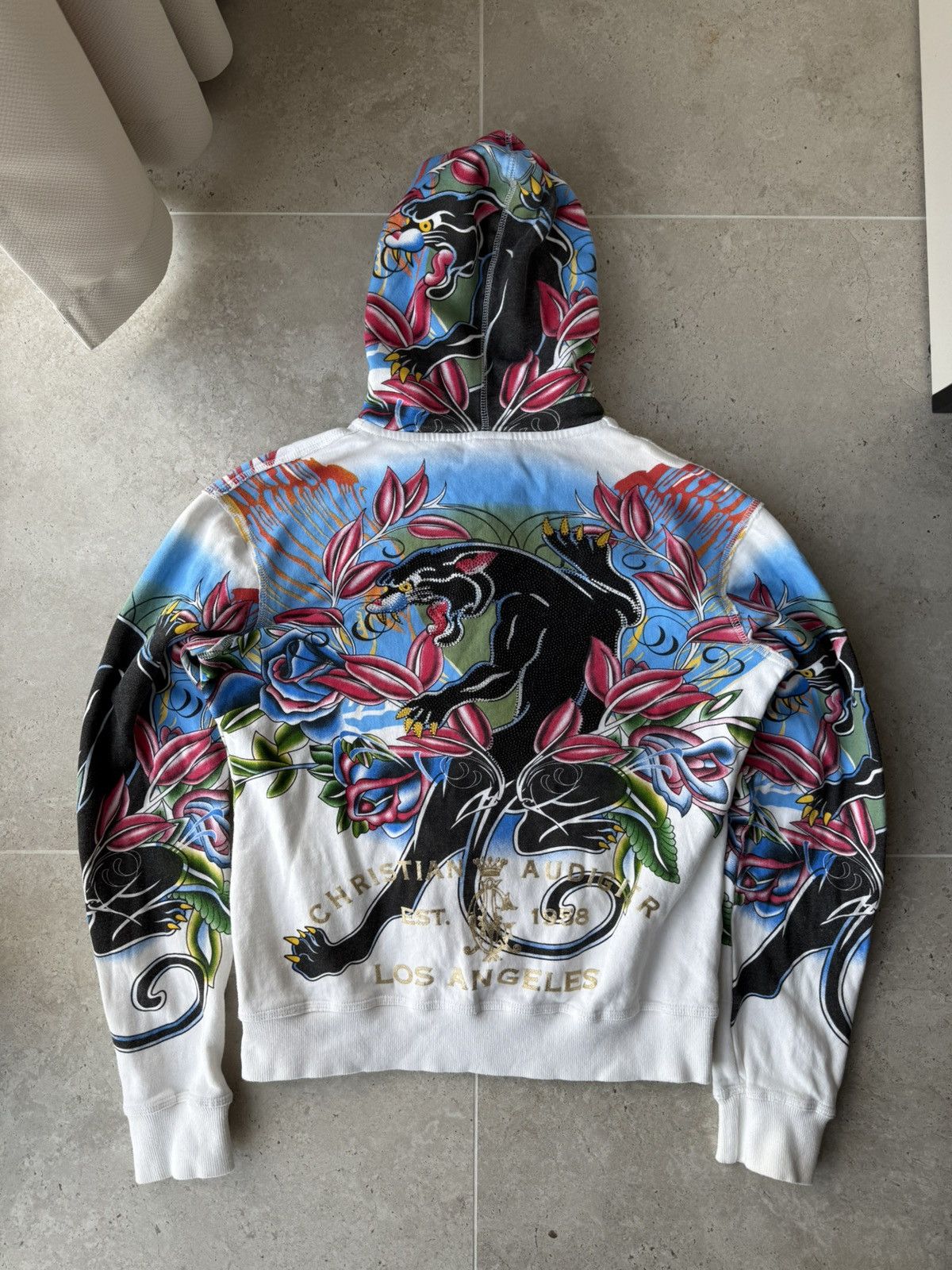Christian Audigier Vintage Ed Hardy Hoodie Size XL / US 12-14 / IT 48-50 - 2 Thumbnail
