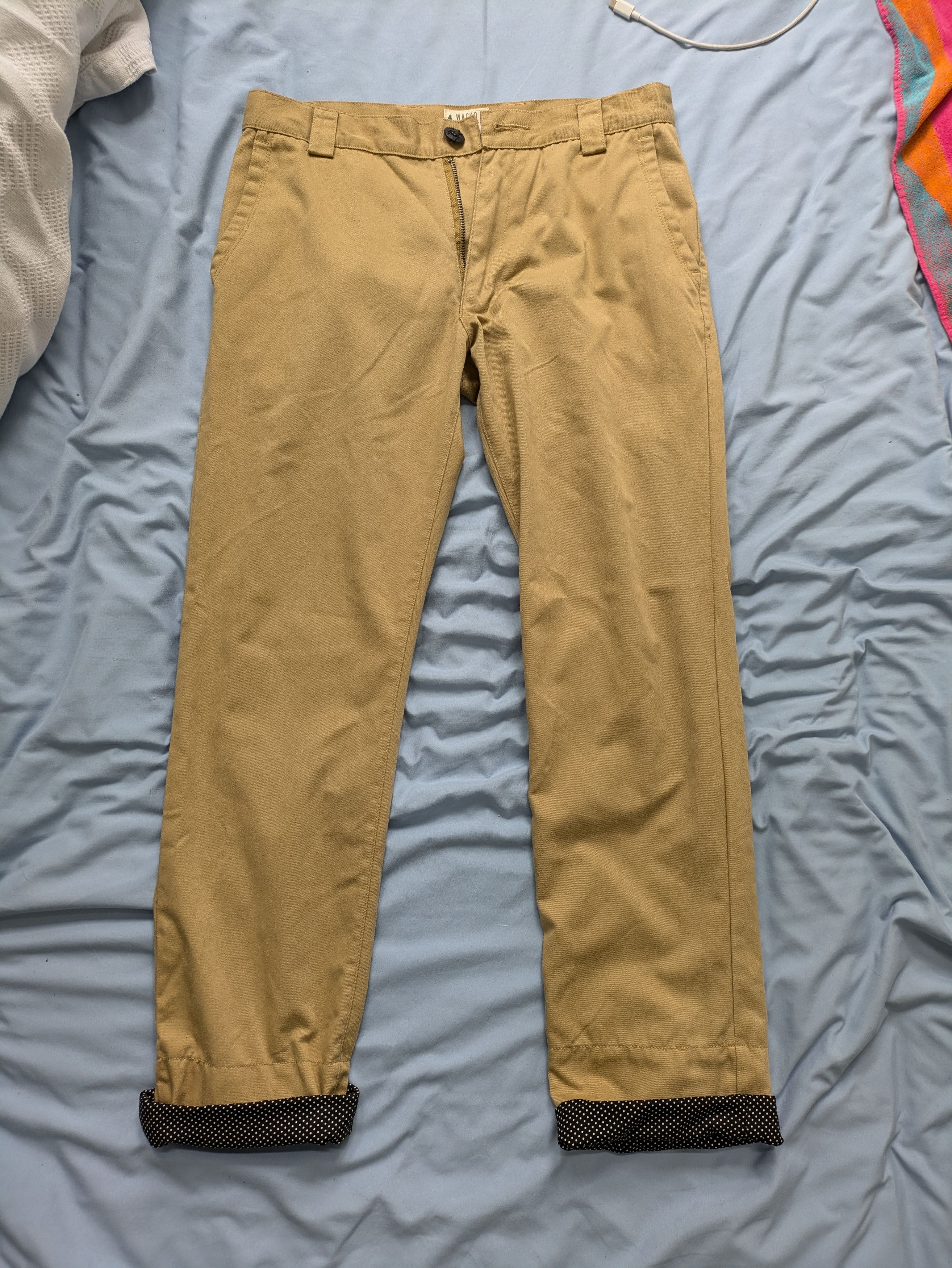 Wacko Maria Guilty Parties Embroidered Khaki/Tan Trousers