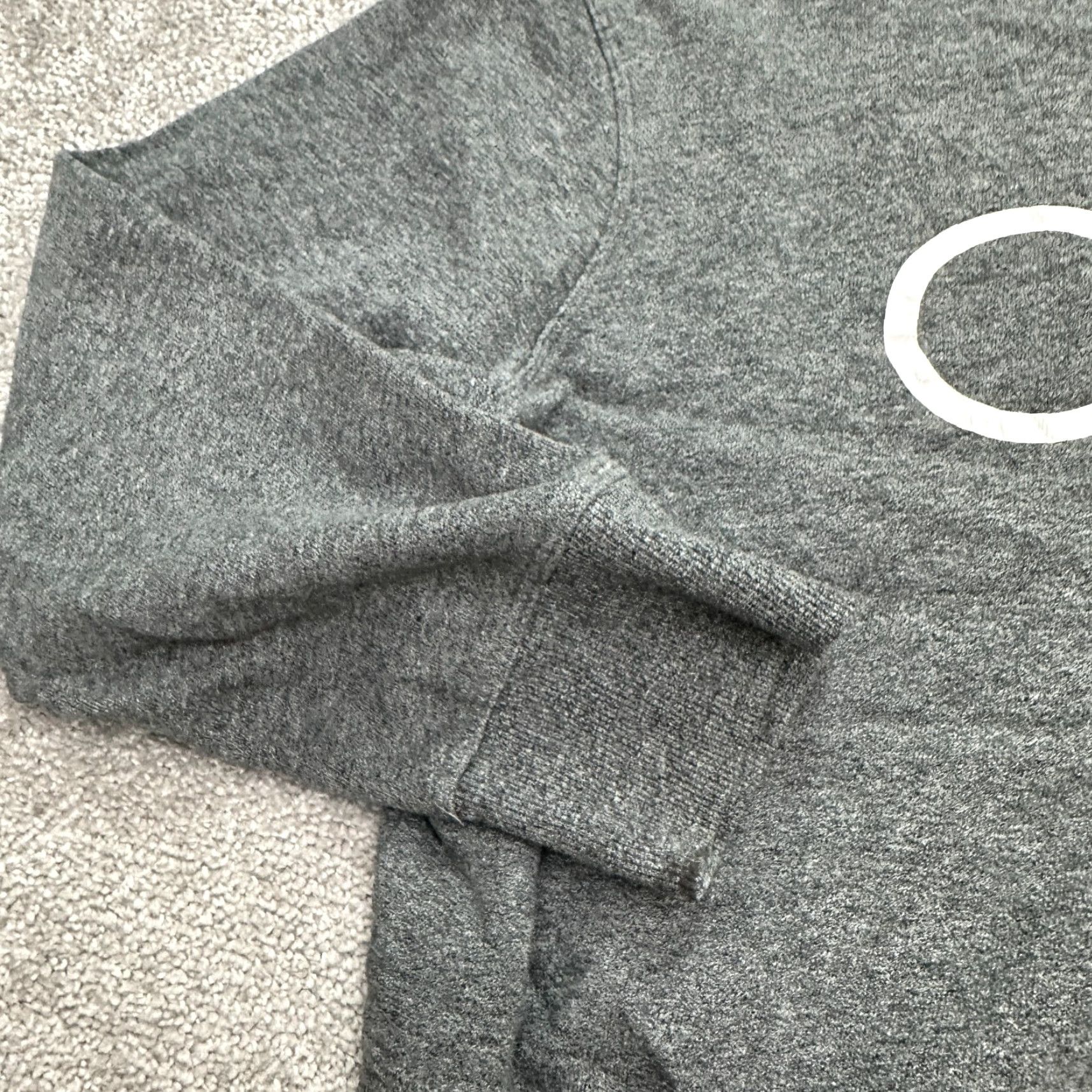 Calvin Klein Calvin Klein Performance Cropped Sweatshirt Womens Large Gray Graphic Pullover Size L / US 10 / IT 46 - 6 Thumbnail