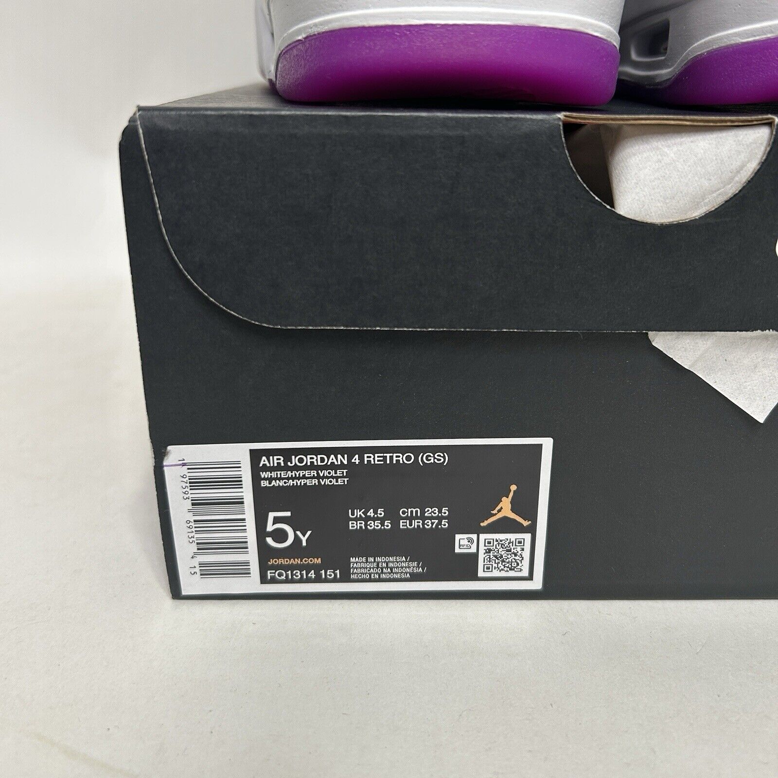 Nike Nike Shoes Air Jordan 4 Retro GS “Hyper Violet/Pink” 2024 Size US 6.5 / IT 36.5 - 5 Thumbnail