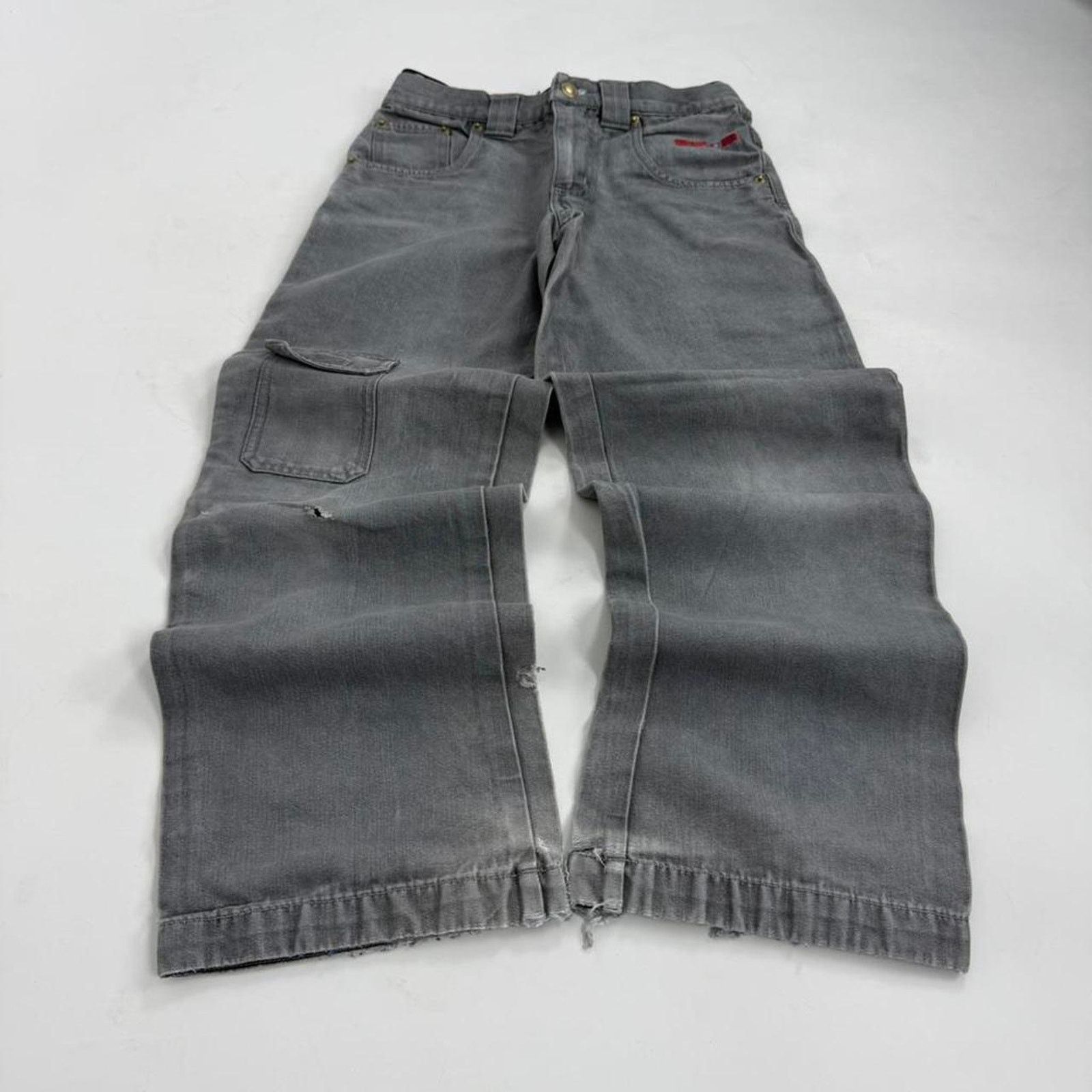 JNCO Vintage y2k faded grey embroidered baggy wide leg jeans Size US 26 / EU 42 - 1 Thumbnail