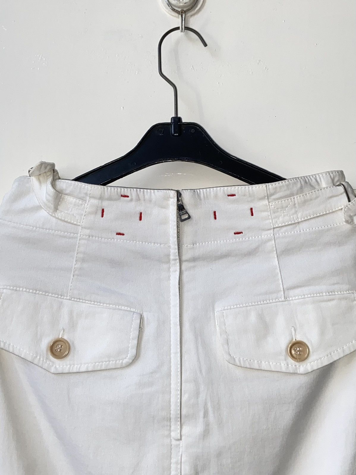 Prada PRADA White Midi Skirt Size 23" - 6 Thumbnail