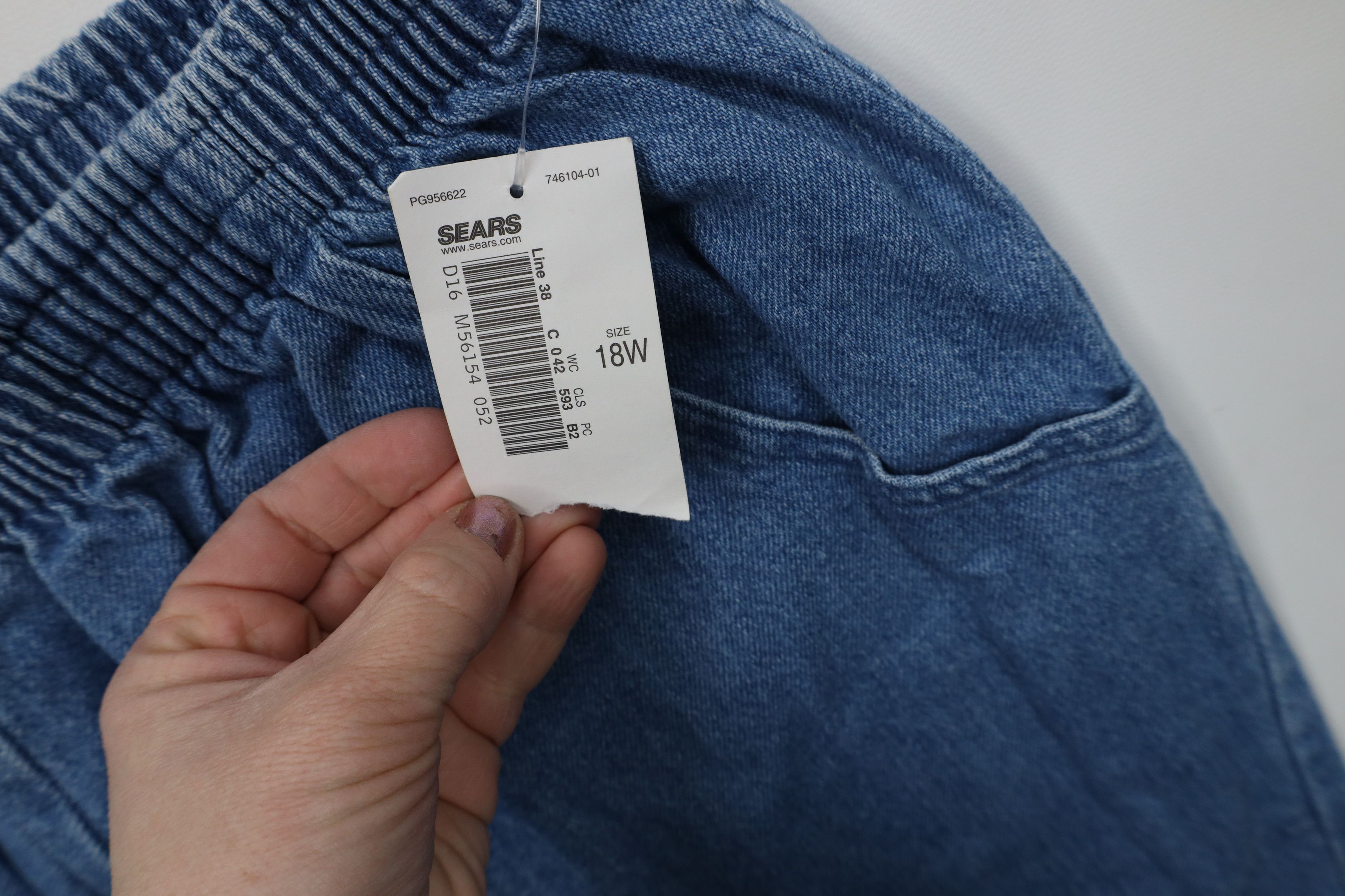 Vintage Deadstock Vintage 90s Streetwear Denim Jeans USA Blue Size 40" / US 18 - 7 Thumbnail