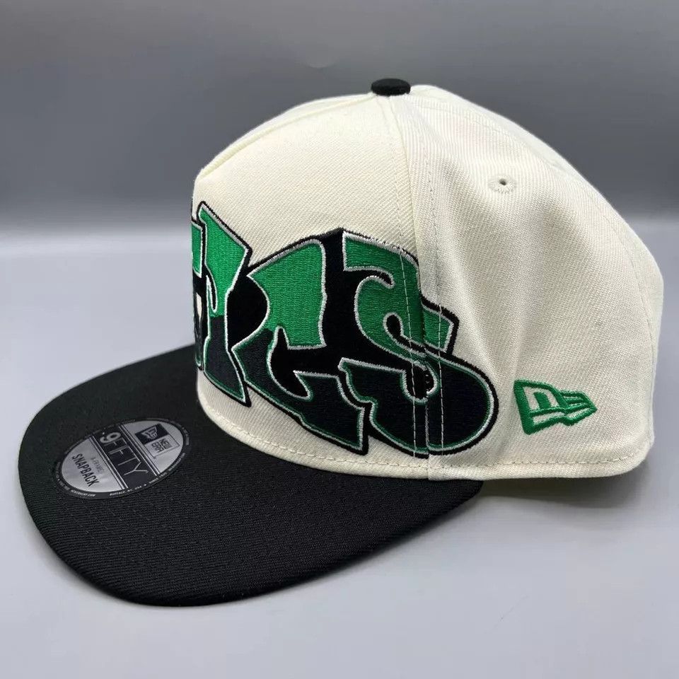 New Era × Vintage Boston Celtics Hat Men Graffiti Retro Snap Back A-Frame Size ONE SIZE - 2 Thumbnail