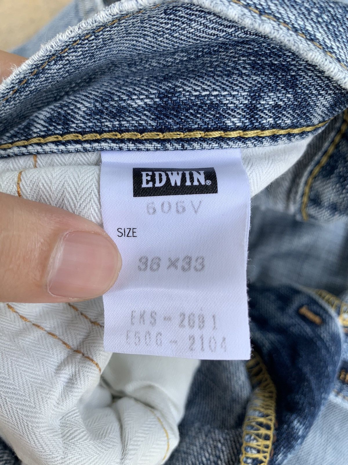 Edwin × Vintage Edwin 505V Selvedge Distressed Denim Size US 37 - 14 Thumbnail