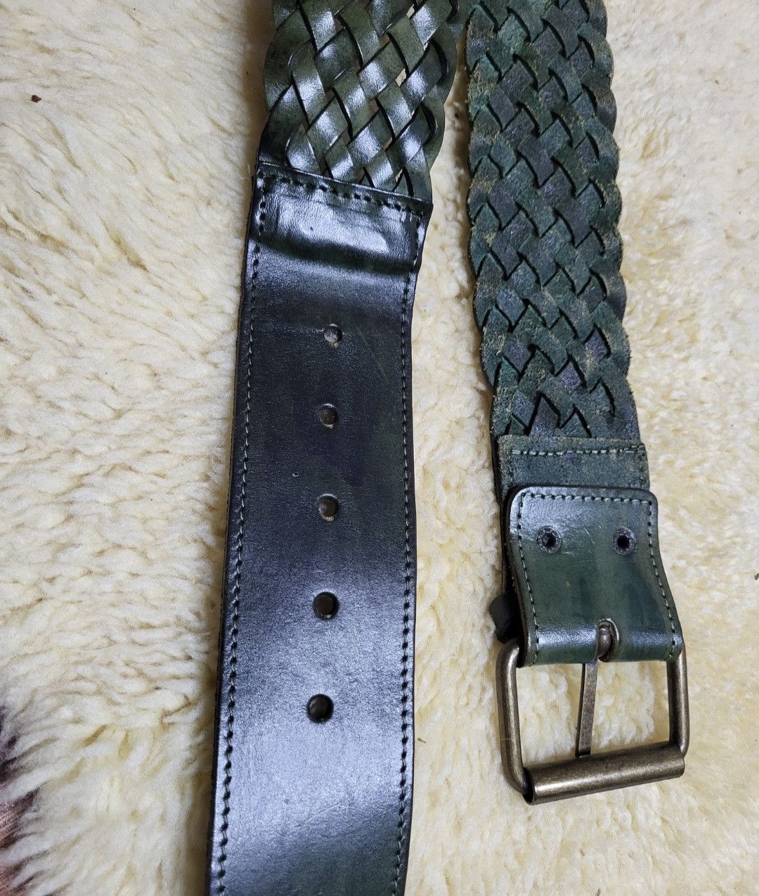 Other Bekaloo Hand-Braided Leather Belt – Made in France – Green Size ONE SIZE - 9 Thumbnail