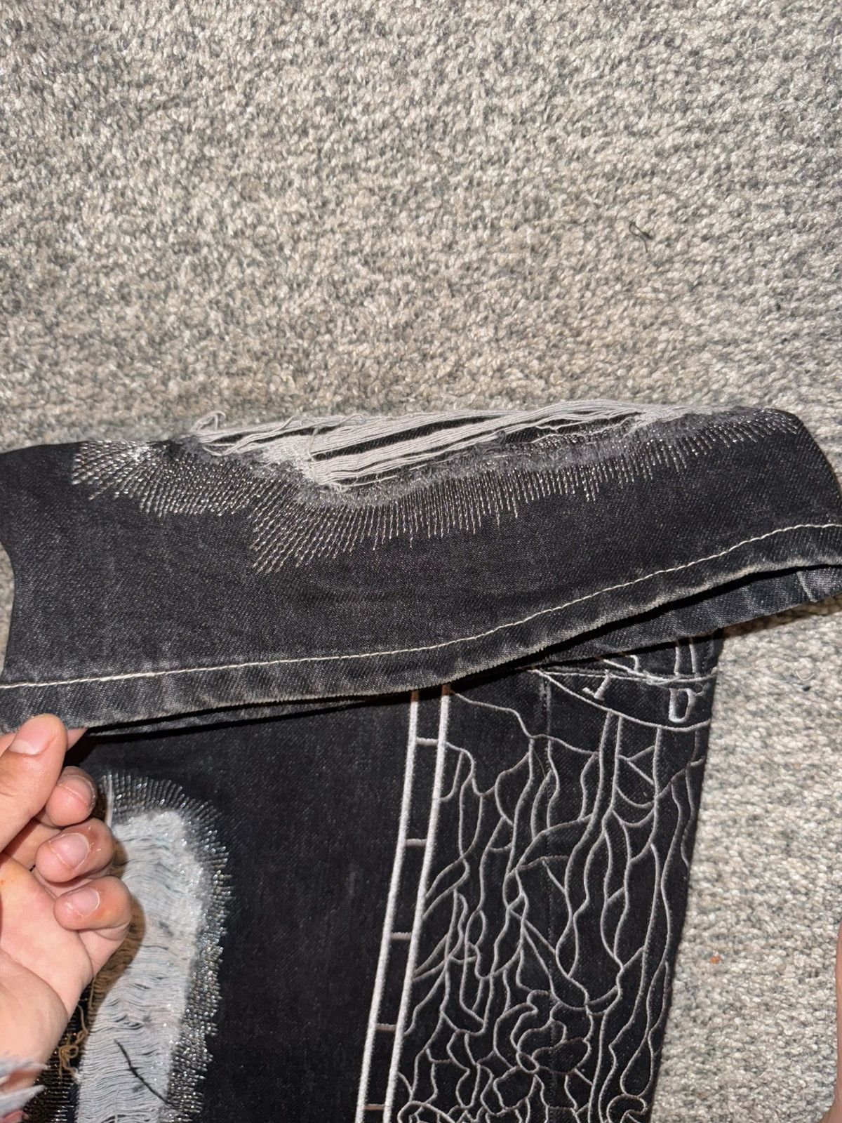 Who Decides War Who Decides War Darning Side Denim Jeans Size US 32 / EU 48 - 6 Thumbnail