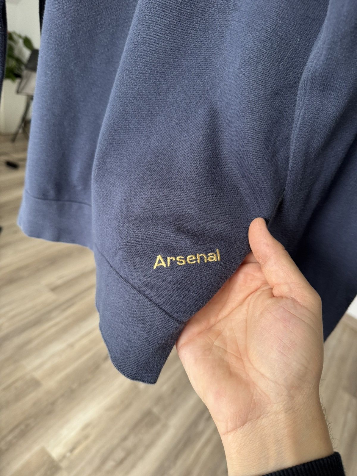 Nike × Vintage Y2K Arsenal London Longsleeve Knit Polo Style Nike Blokecore Size US S / EU 44-46 / 1 - 6 Thumbnail