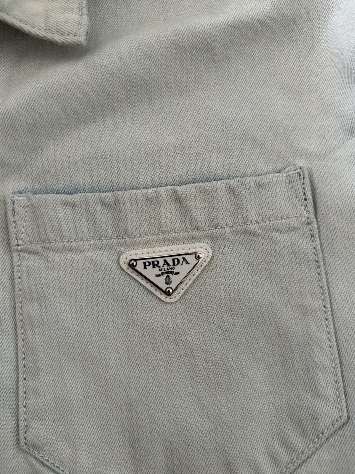 Prada Prada Bleacher Denim Shirt Size US S / EU 44-46 / 1 - 6 Thumbnail