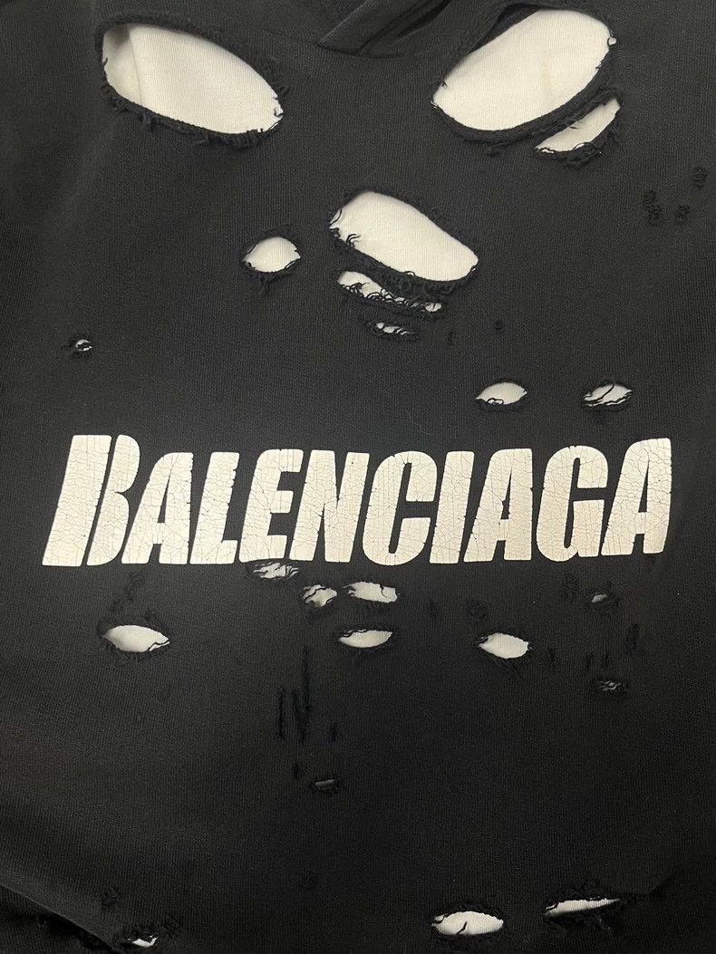 Balenciaga Letter Zip Hooded Long Sleeve Sweatshirt
