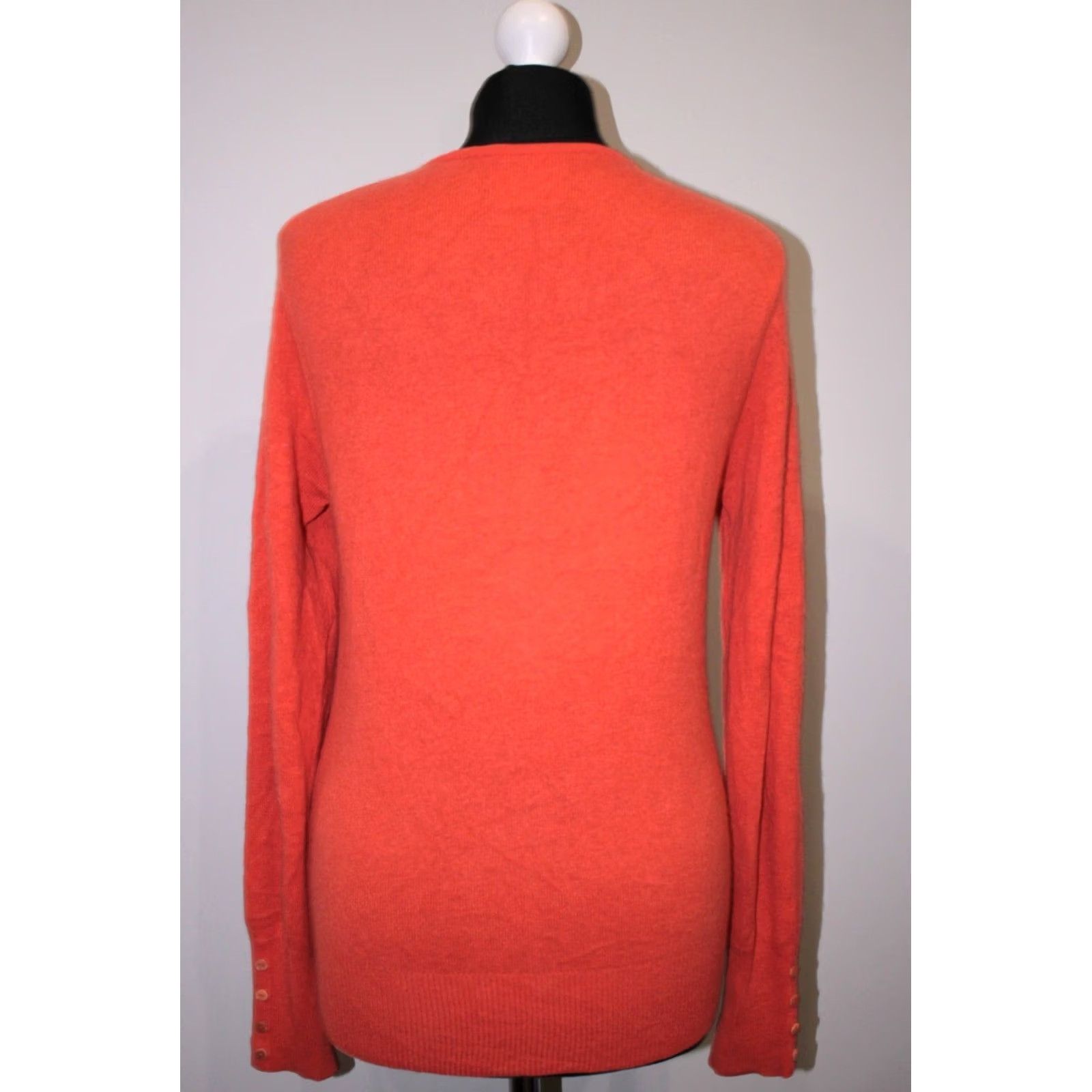 Vintage Princess Goes Hollywood Cardigan Jumper Women's 100% Cashmere Orange Size 38}/> Size XS / US 0-2 / IT 36-38 - 3 Thumbnail