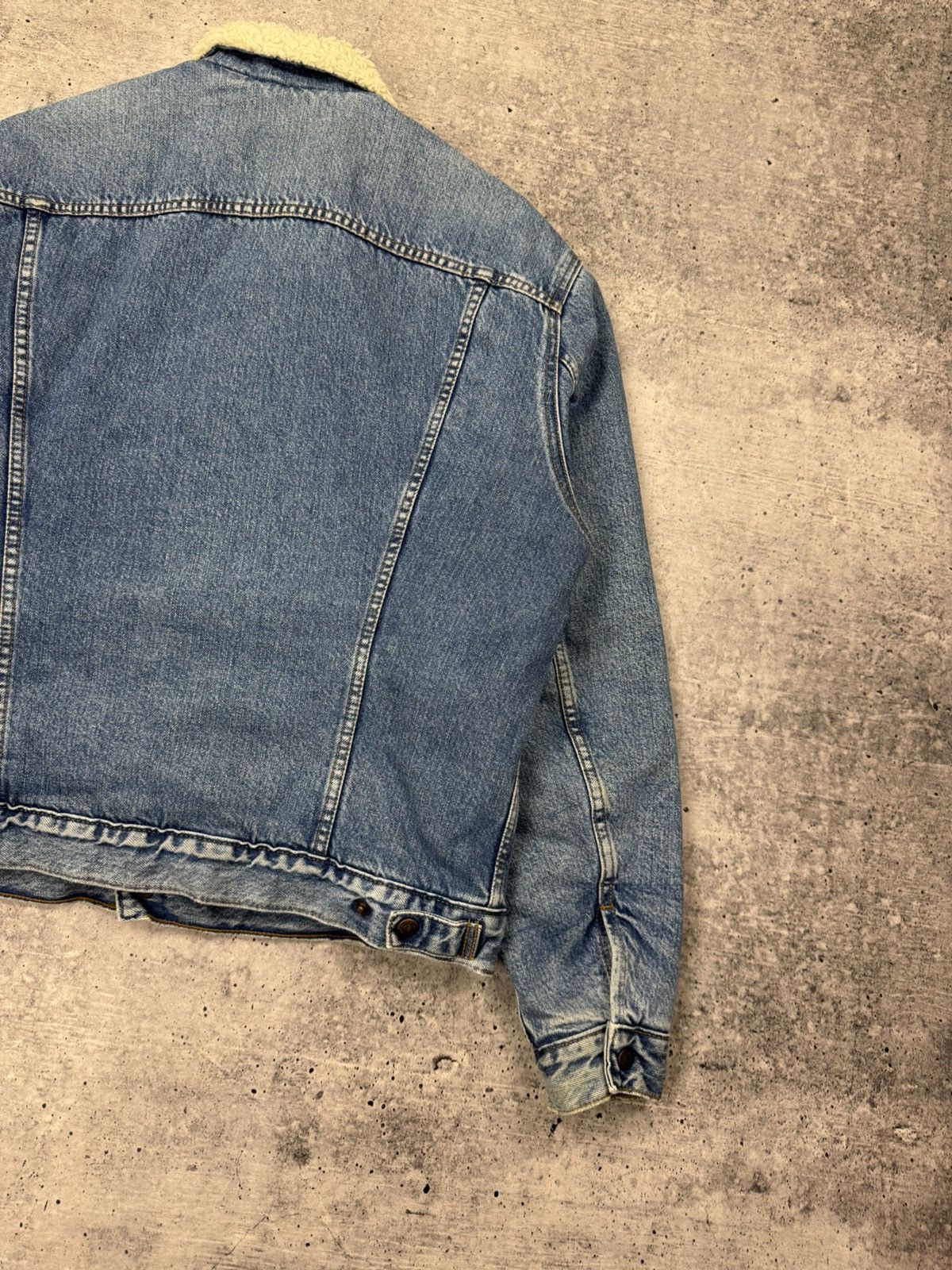 Levi's Levi’s Vintage Stonewashed Blue Denim Trucker Sherpa Bomber Size US XL / EU 56 / 4 - 19 Thumbnail