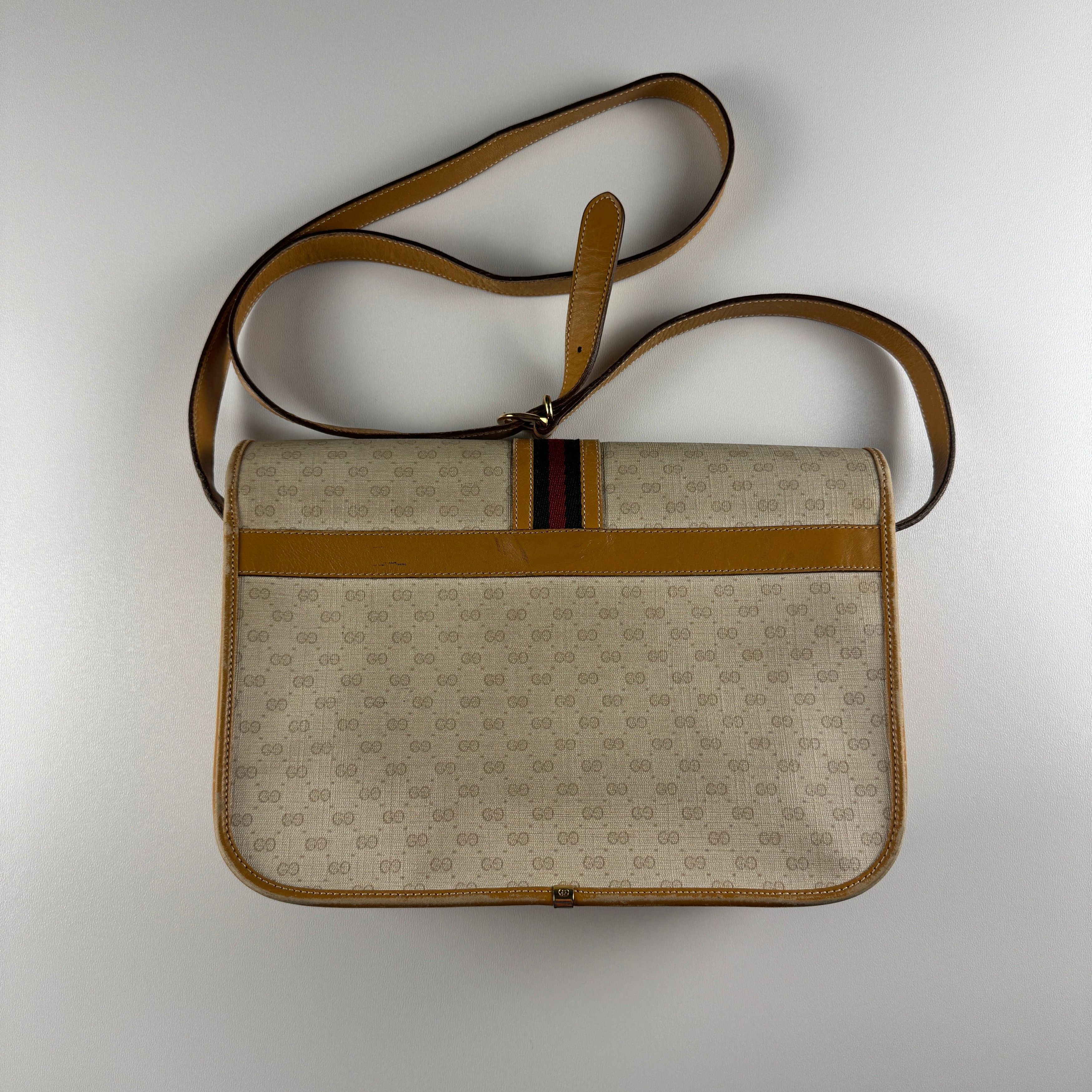 Gucci Gucci Sherry Line Beige Micro GG Web Design Shoulder Bag Size ONE SIZE - 2 Thumbnail