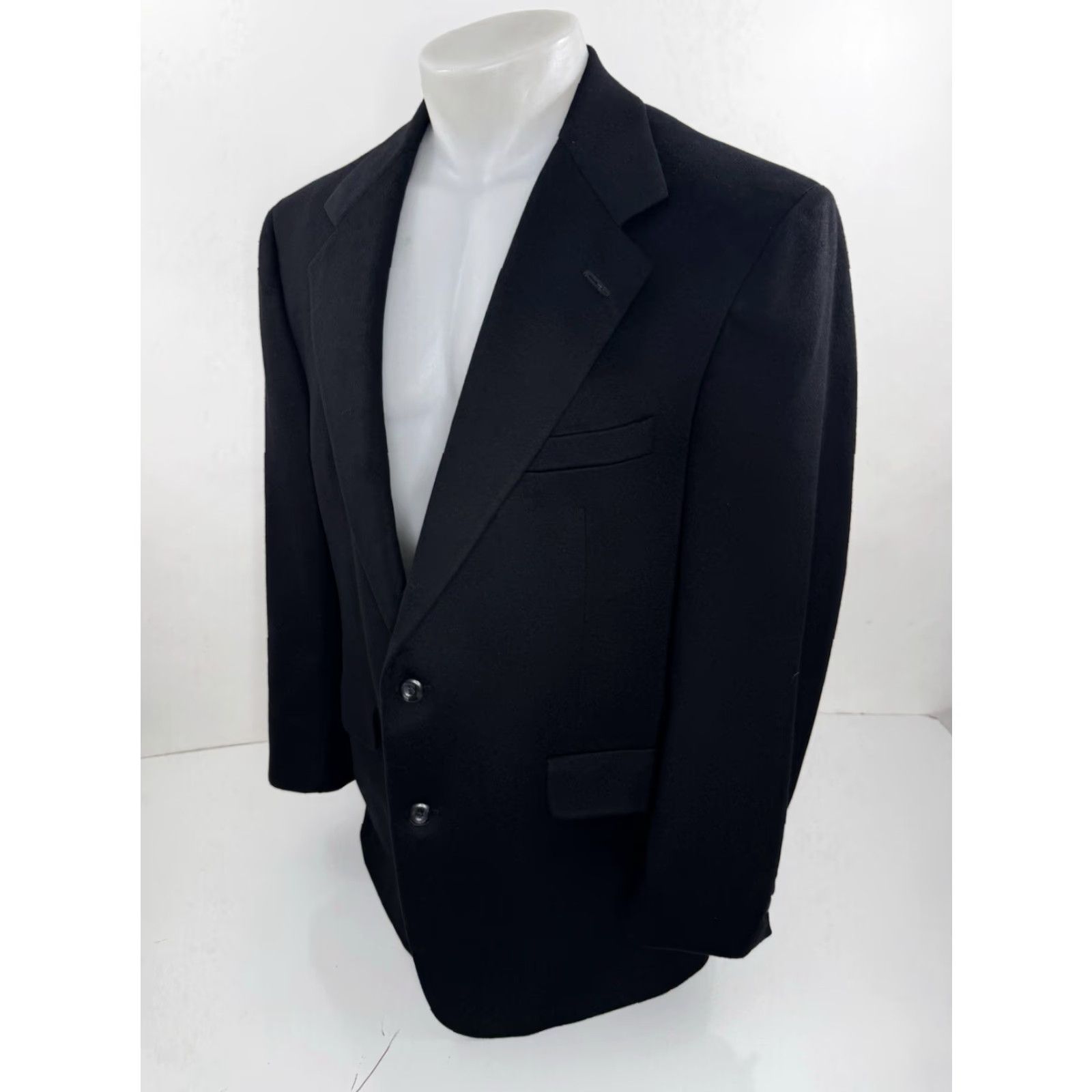 Nordstrom Nordstrom / Loro Piana - 100% Cashmere Blazer Jacket - Black - 43 - Mens - 43R - Cashmere Blazer Jacket - Excellent Size 46R - 3 Thumbnail