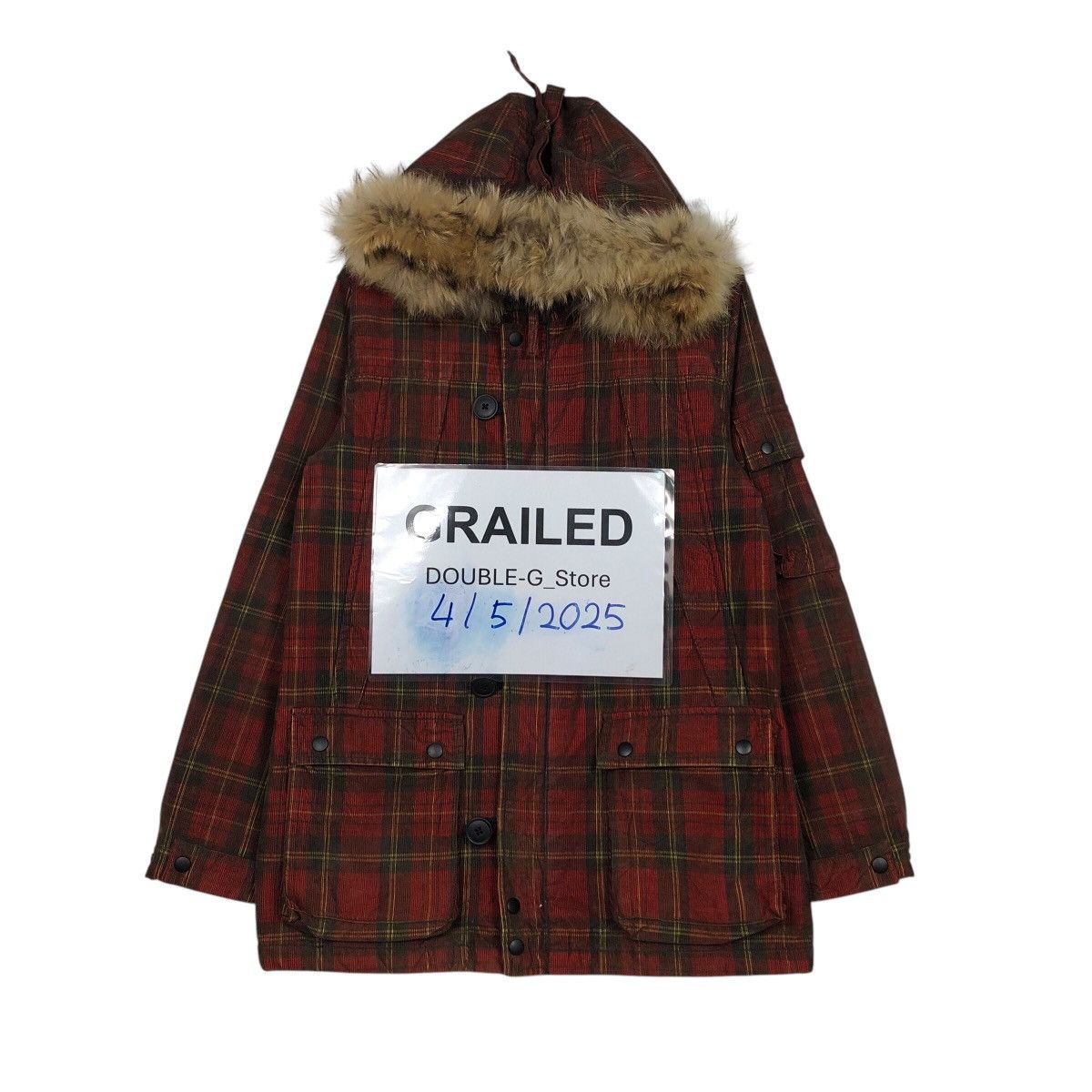 Japanese Brand 📌Vintage Biker Jacket Hiromichi Nalano Tartan Fur Hoodie Size US L / EU 52-54 / 3 - 1 Thumbnail