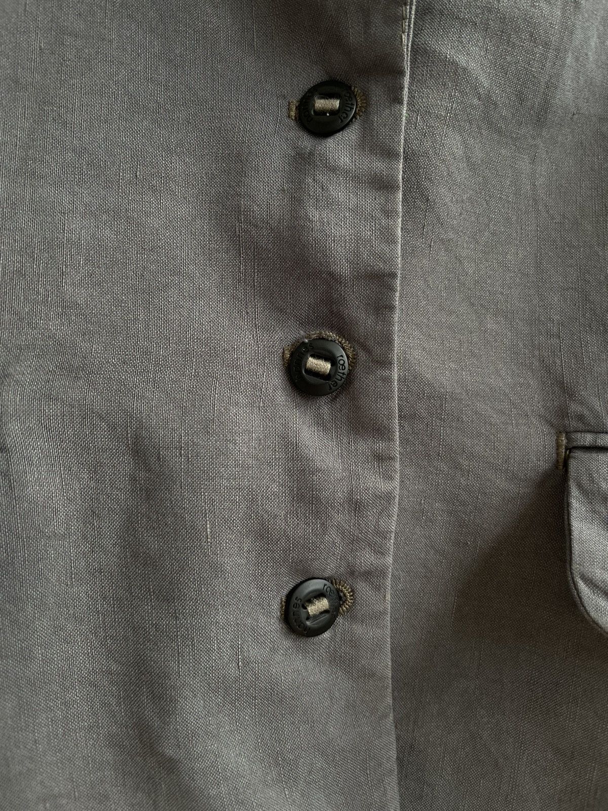hannes roether Hannes Roether Silk Linen Blazer Coat Three Button Size M / US 6-8 / IT 42-44 - 6 Thumbnail