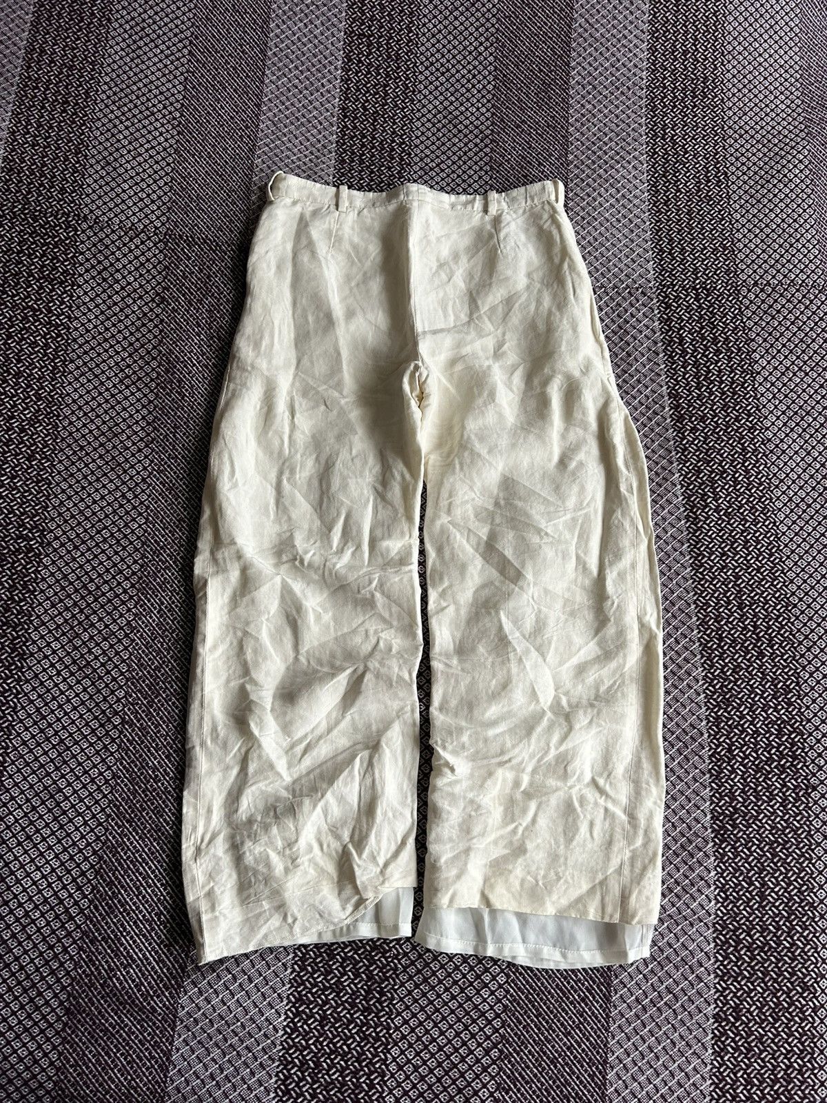 Armani Collezioni Vintage Armani Collezioni Linen Pants Solid Style Size 40 Size 27" / US 4 / IT 40 - 12 Thumbnail