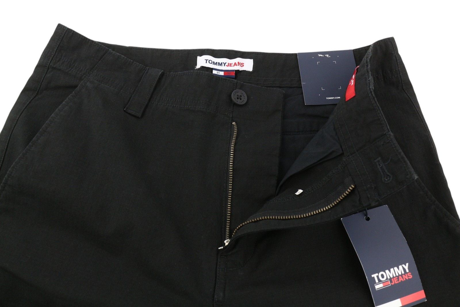 Tommy Hilfiger AIDEN BAGGY CARGO W31/L32 Black Regular Fit Trousers 85134 Size US 31 - 4 Thumbnail