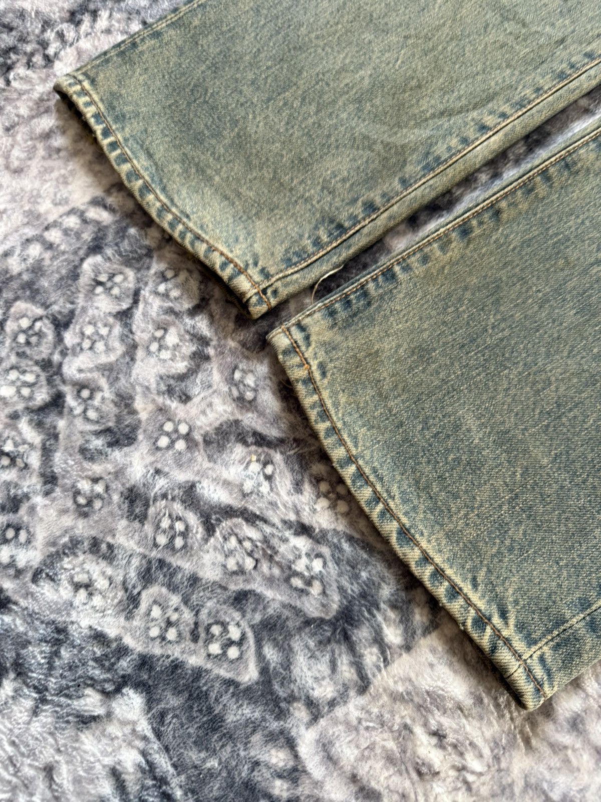 Japanese Brand Vintage Wrangler Earthy Mud Wash Selvedge Straight Jeans Size US 28 / EU 44 - 11 Thumbnail