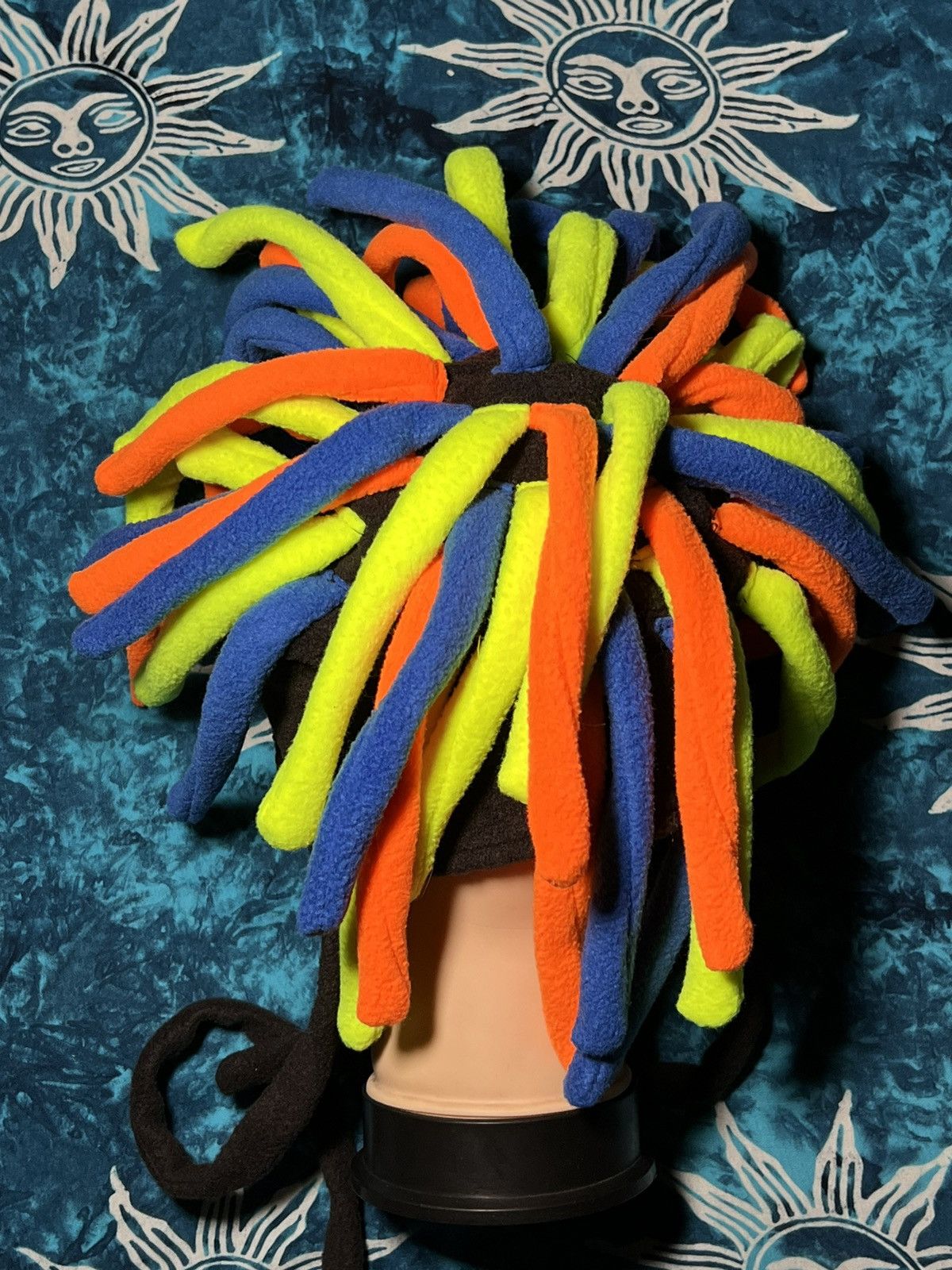 Vintage 🔥DREADLOCK GOOFY DISNEY STYLE KNITTED BEANIE HAT Size ONE SIZE - 14 Thumbnail