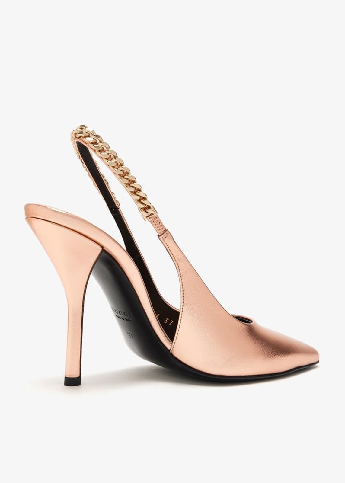 Gucci Gucci Signoria Leather Slingback Pumps Size US 5.5 / IT 35.5 - 3 Thumbnail