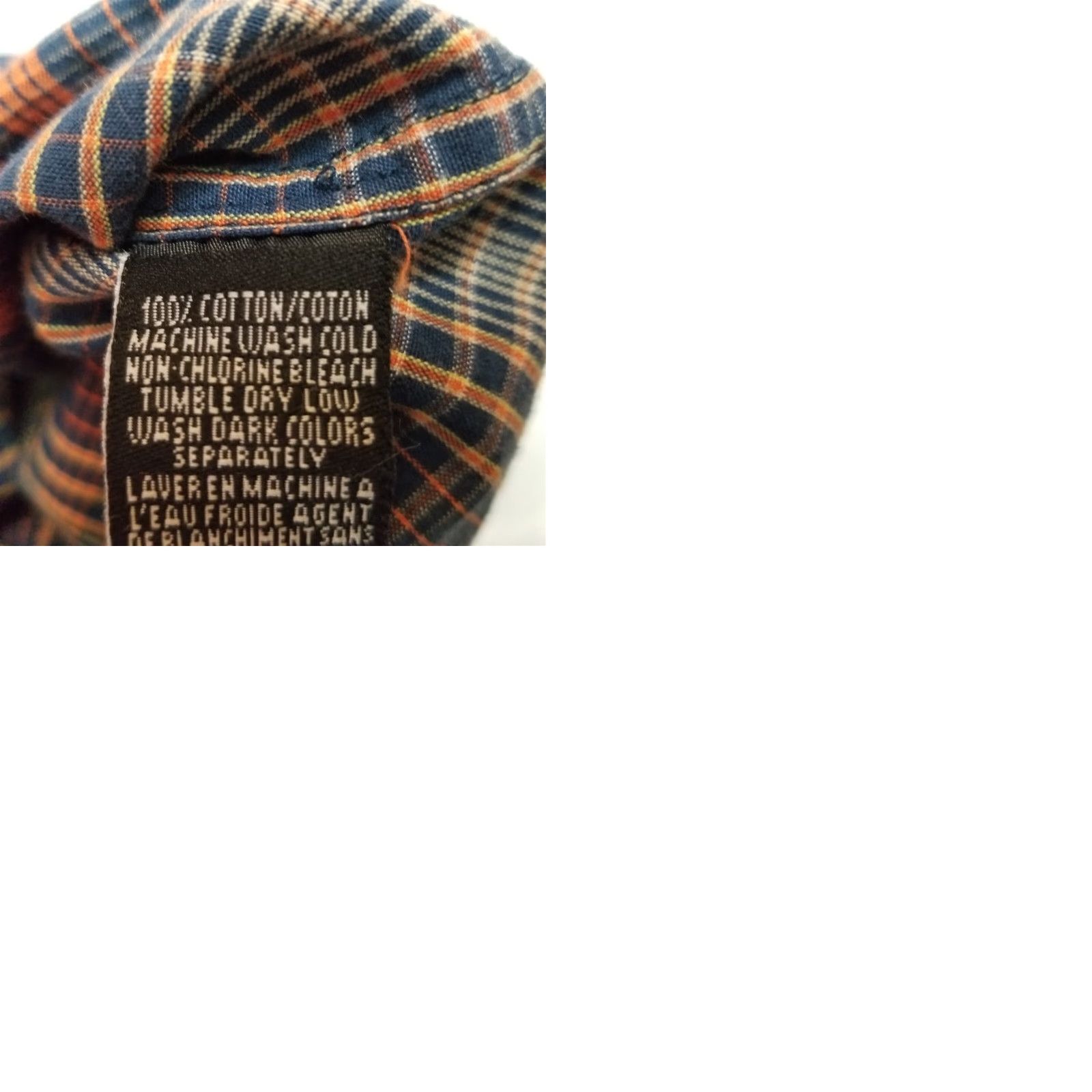 KAVU Kavu Shirt Mens M Blue Orange Plaid Button Long Sleeve 100% Cotton Casual Size US M / EU 48-50 / 2 - 9 Thumbnail