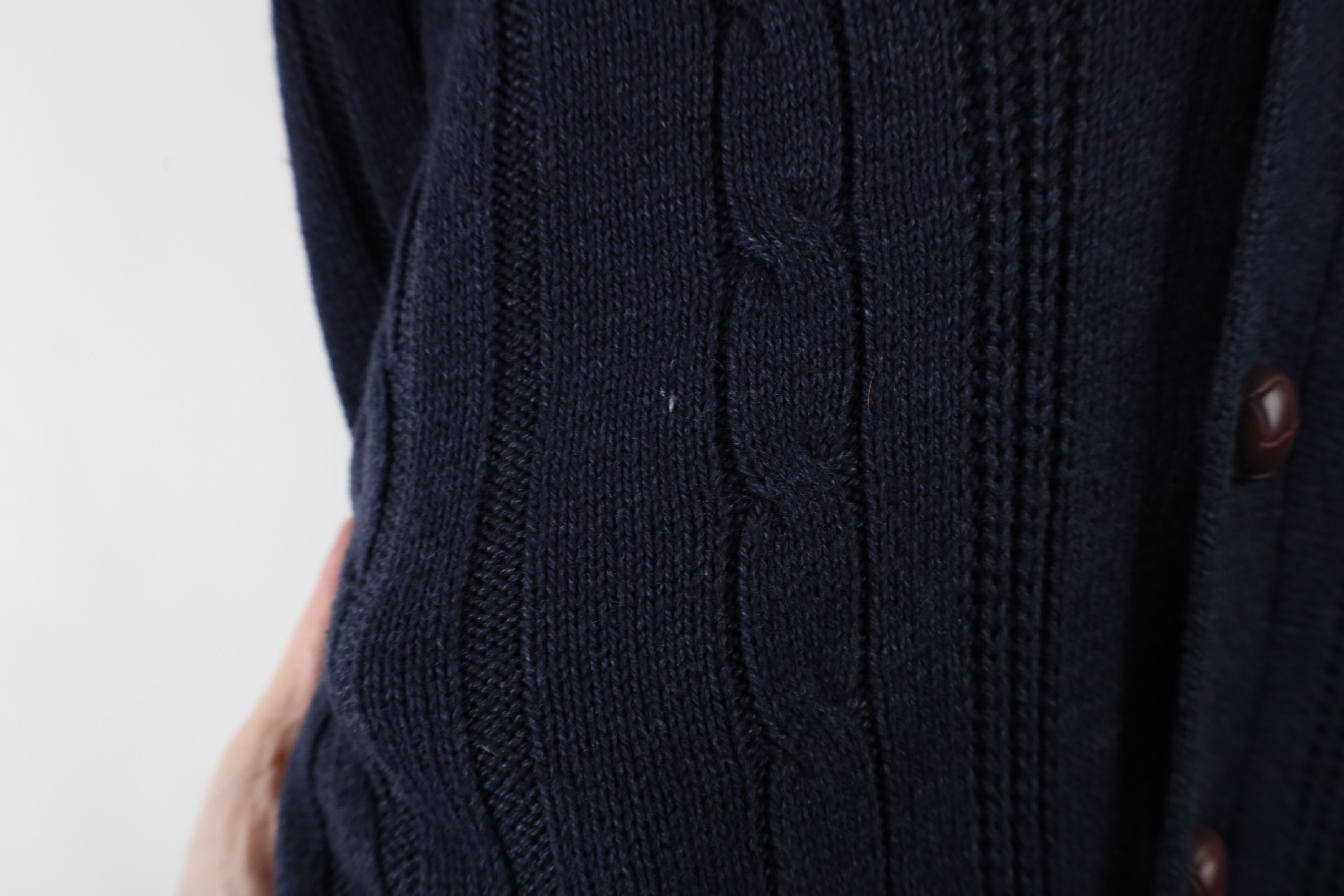 Vintage Vintage 90s Streetwear Chunky Cable Knit Cardigan Sweater Size US L / EU 52-54 / 3 - 6 Thumbnail