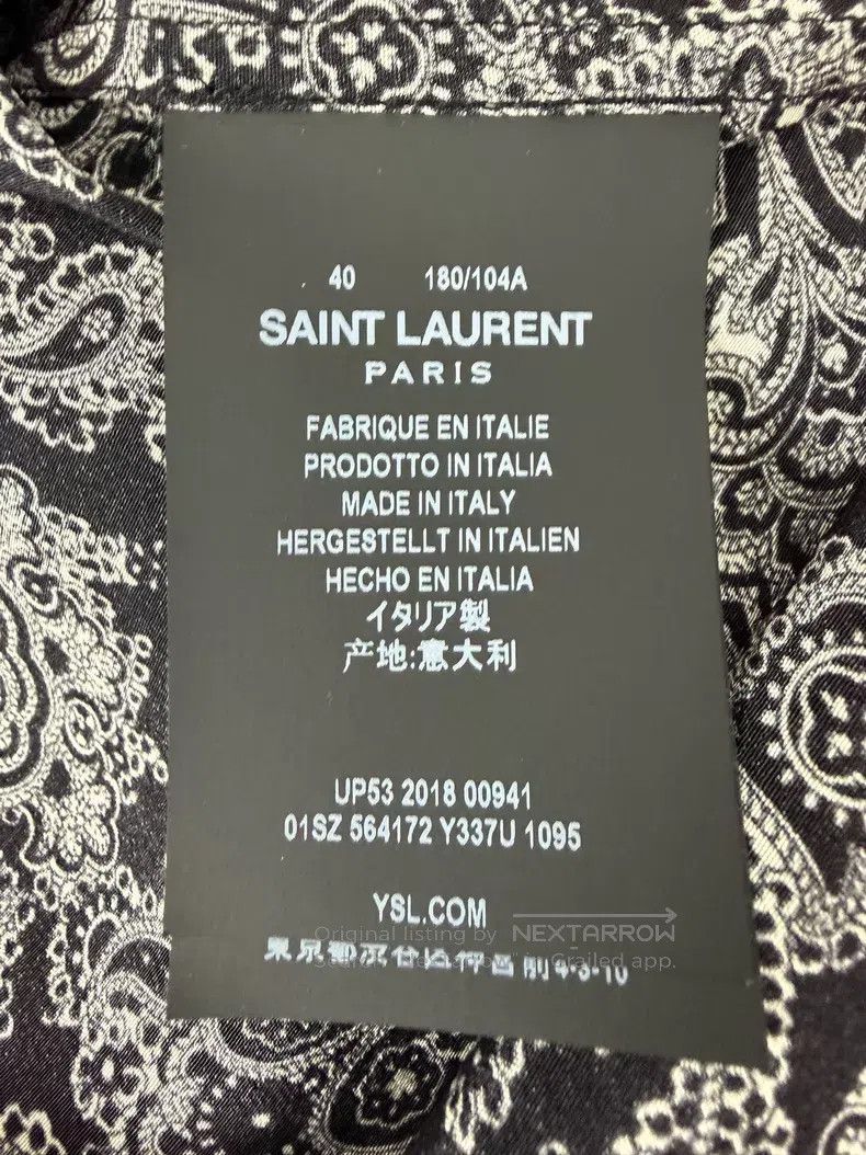 Saint Laurent Paris Saint Laurent Paris size 40 Printed Shirt Size US XXS / EU 40 - 5 Thumbnail