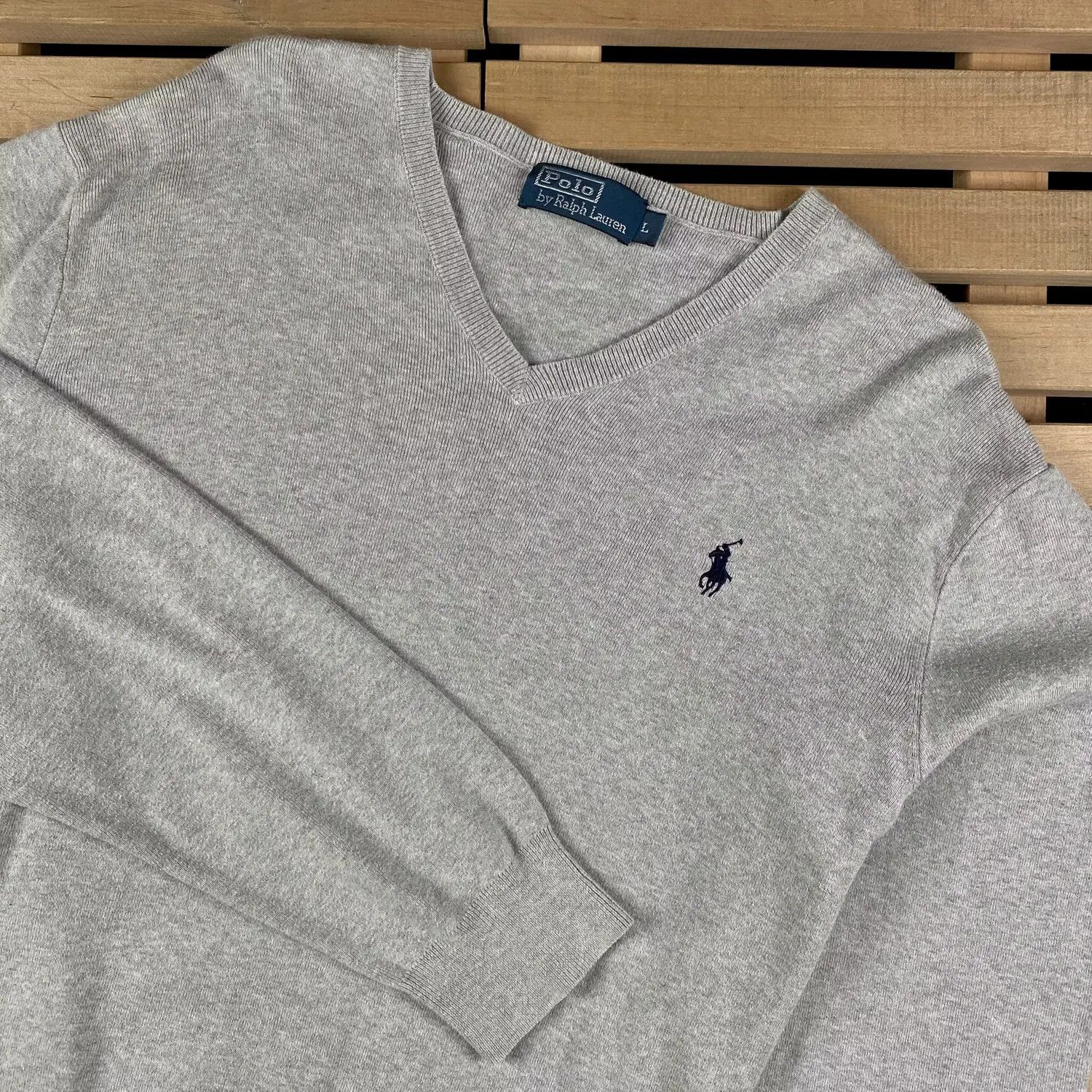 Polo Ralph Lauren Mens Jumper V Neck Polo Ralph Lauren Vintage Size L Size US L / EU 52-54 / 3 - 2 Thumbnail