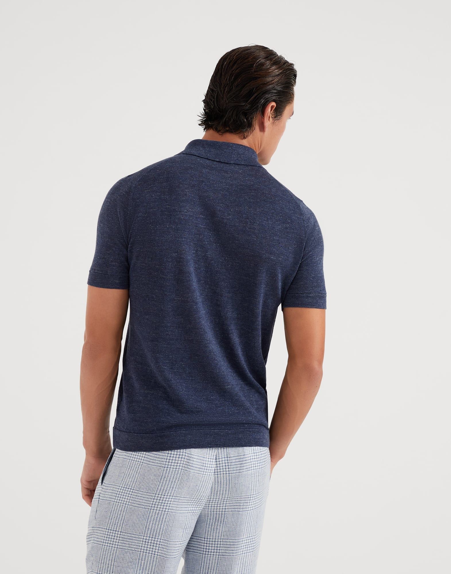 Brunello Cucinelli Polo Sweater in Dark Blue Size US XL / EU 56 / 4 - 2 Thumbnail