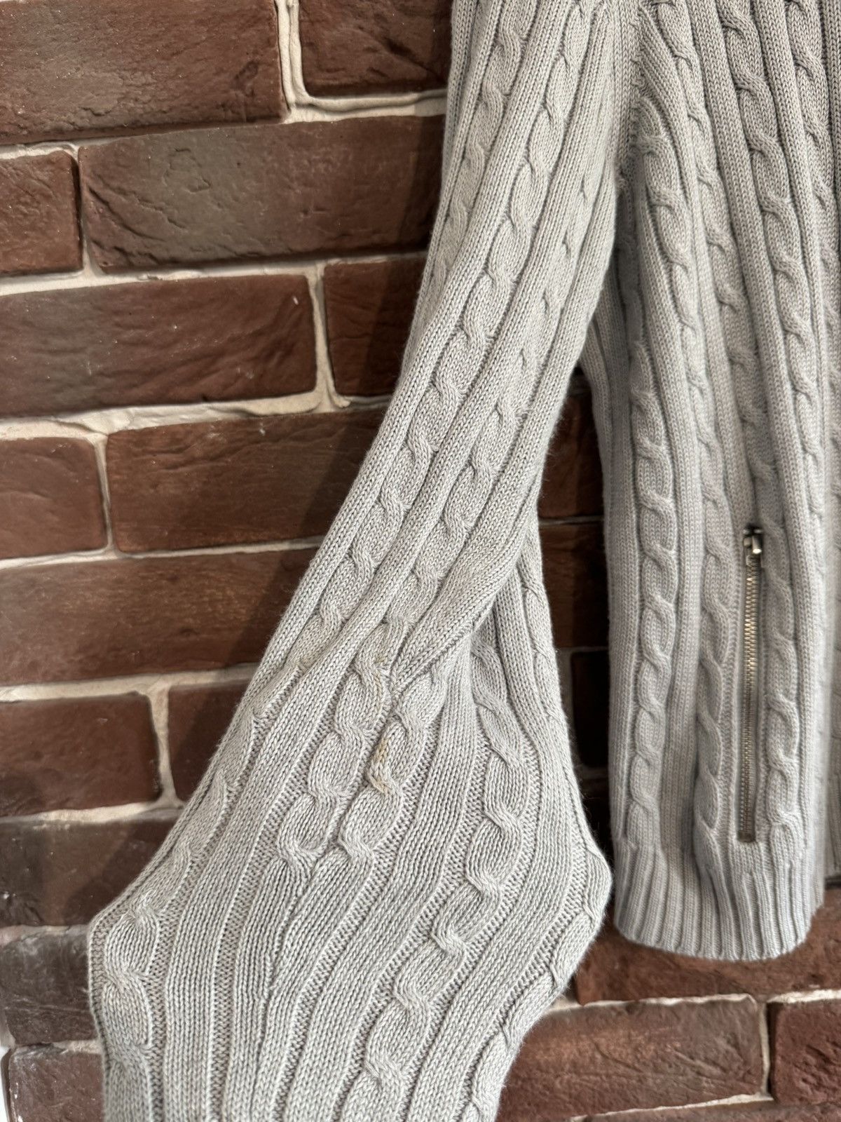 Ralph Lauren Women's Ralph Lauren Grey Cable Logo Knit Swearshirt M Size M / US 6-8 / IT 42-44 - 4 Thumbnail