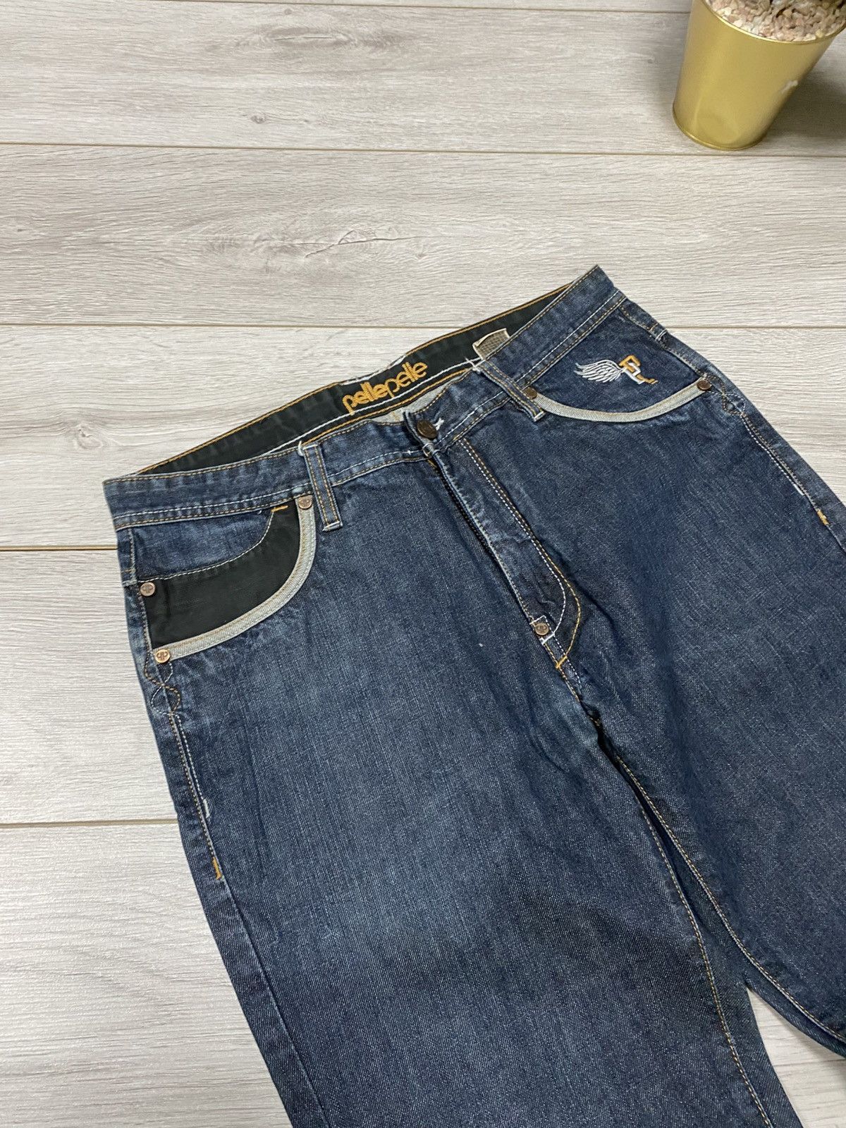Pelle Pelle Pelle Pelle big logo PP wings vintage jeans pants Size US 34 / EU 50 - 8 Thumbnail