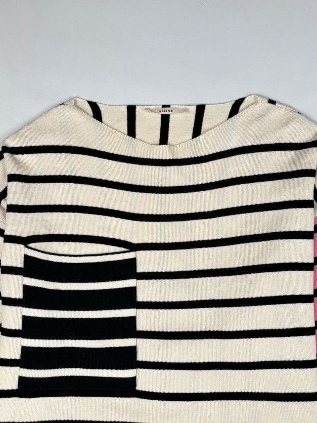 Celine Phoebe Philo Era Multicolor Striped Sweater Size XS / US 0-2 / IT 36-38 - 3 Thumbnail